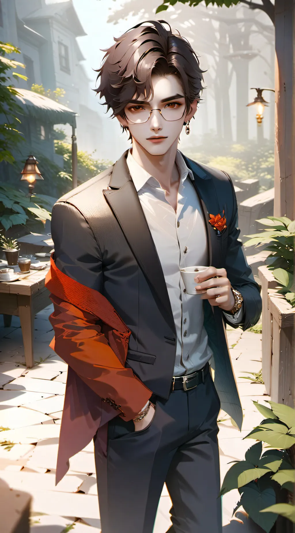 ai character: Vin  background