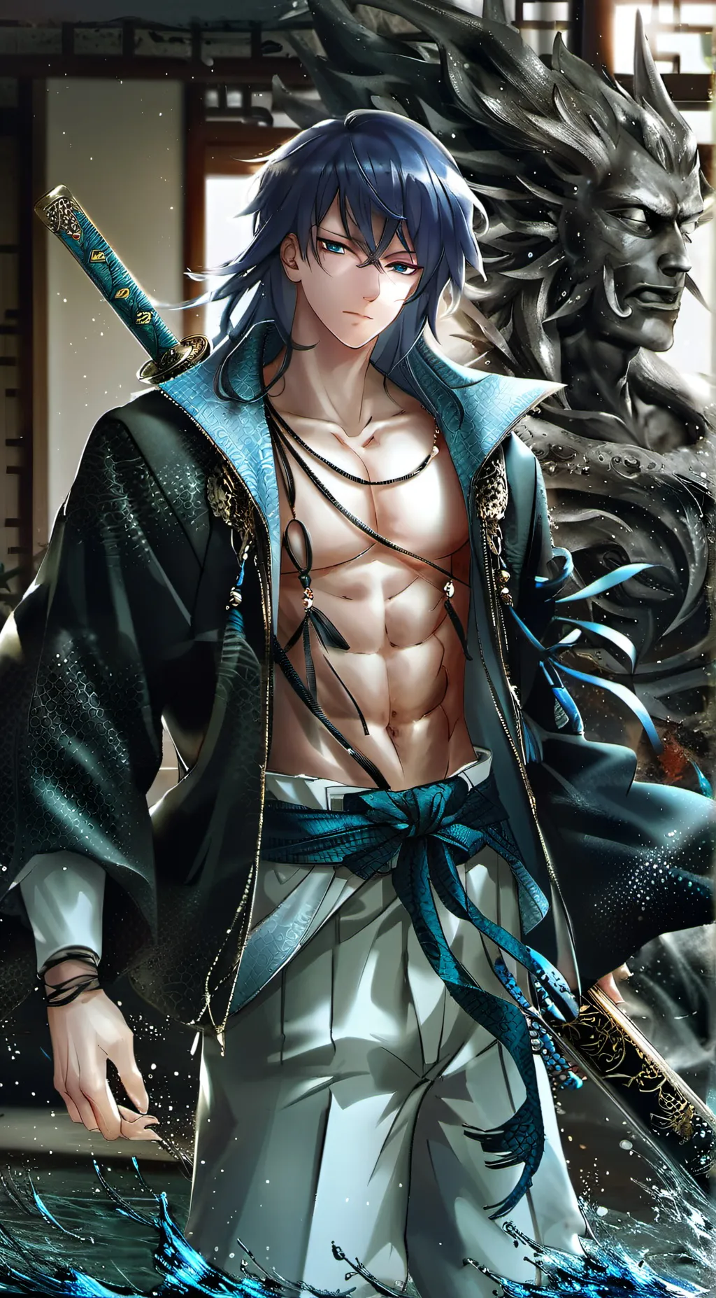 ai character: tomioka giyu background