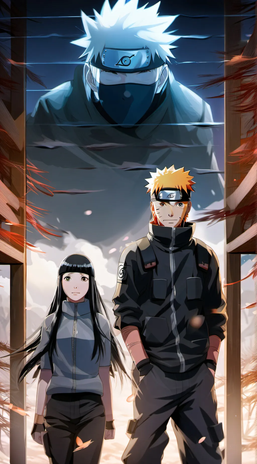 ai character: Hinata and Naruto  background