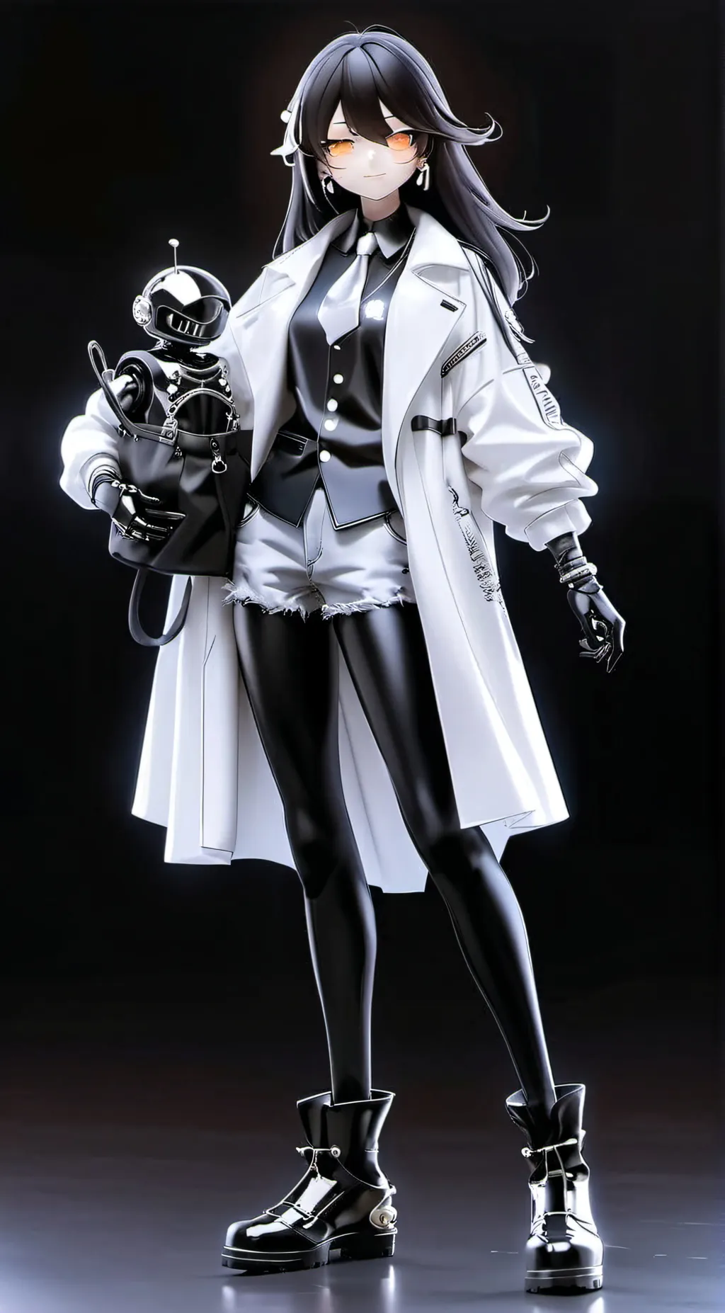 ai character: miss circle background