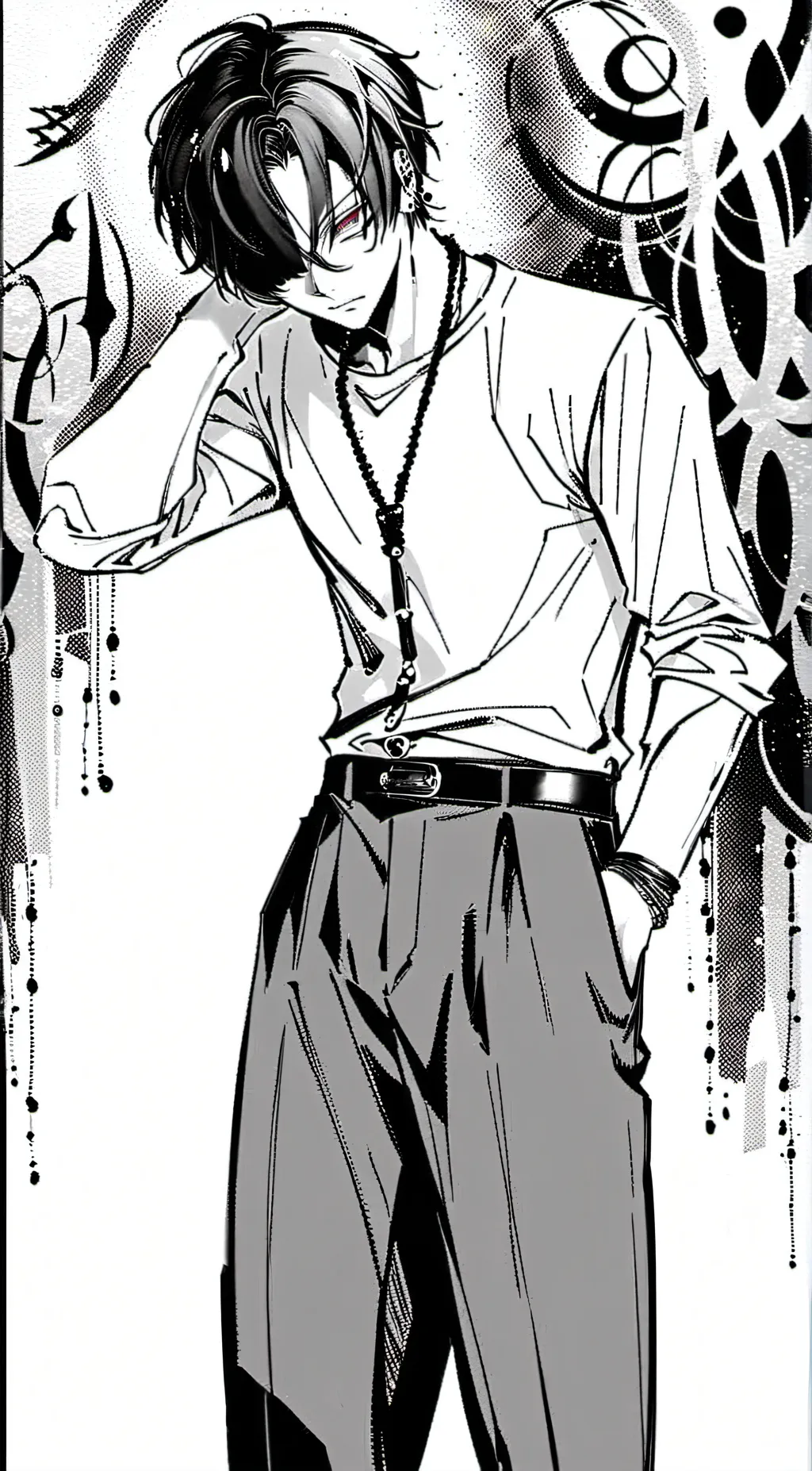 ai character: •Ebony• background