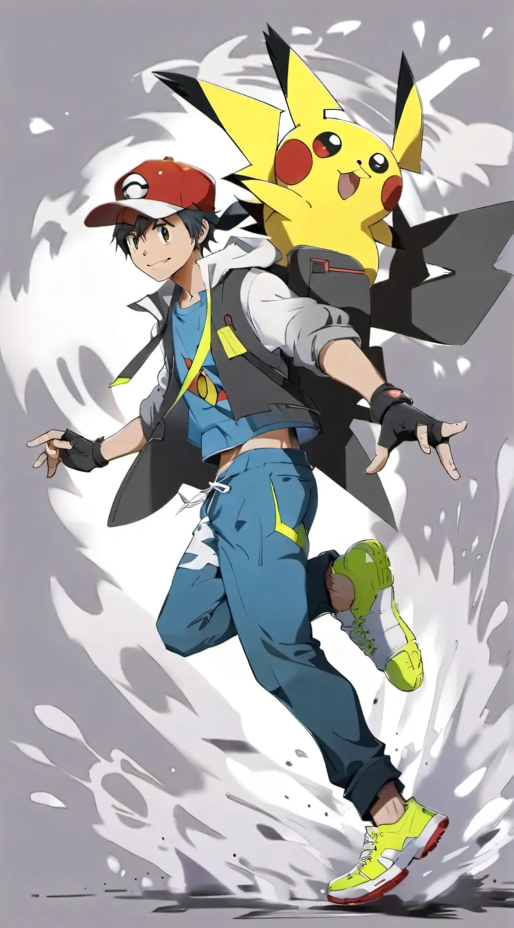 ai character: Ash Ketchum background