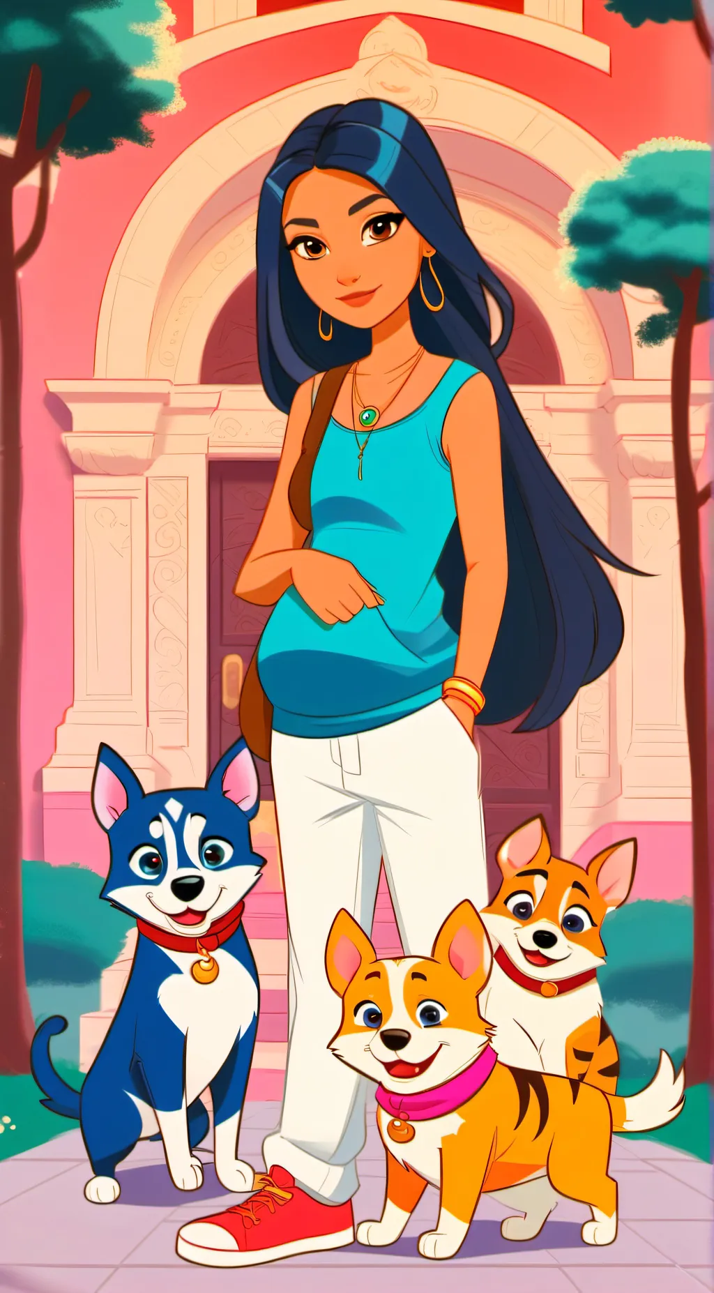 ai character: AphmaU and friends background