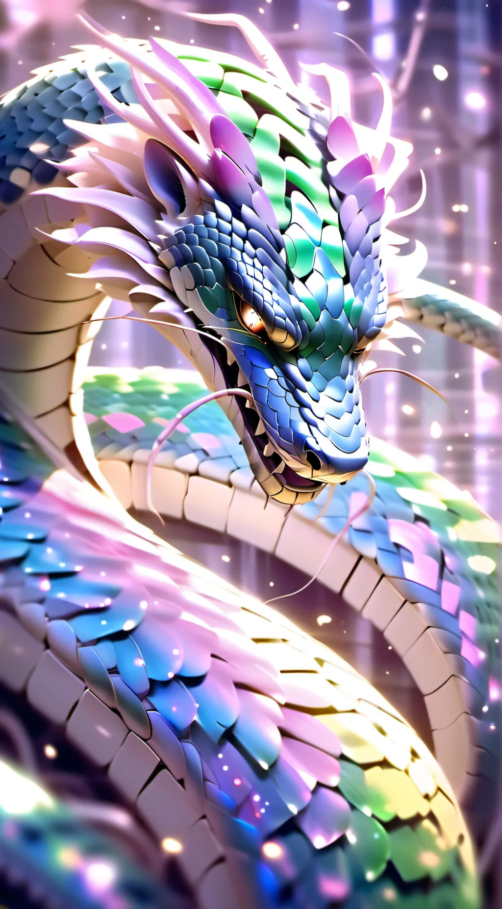 ai character: glitter background