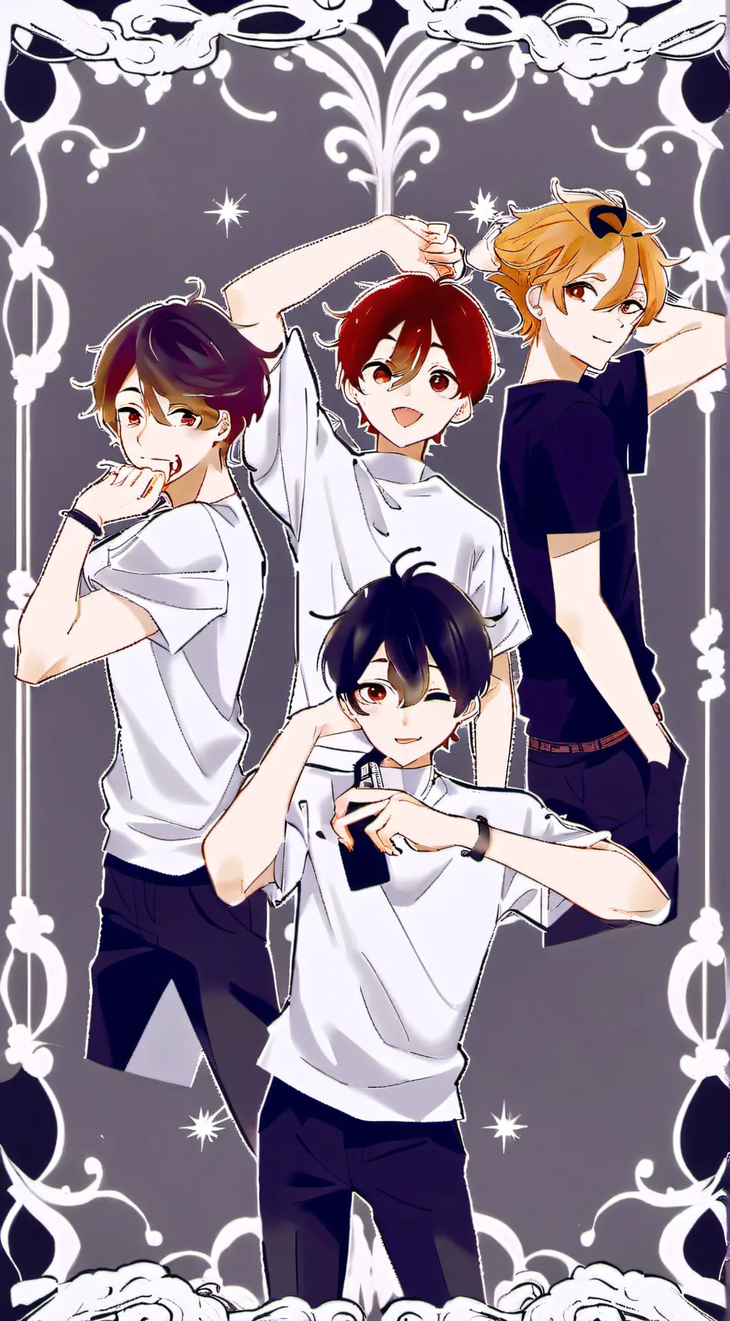 ai character: All boys sleepover background