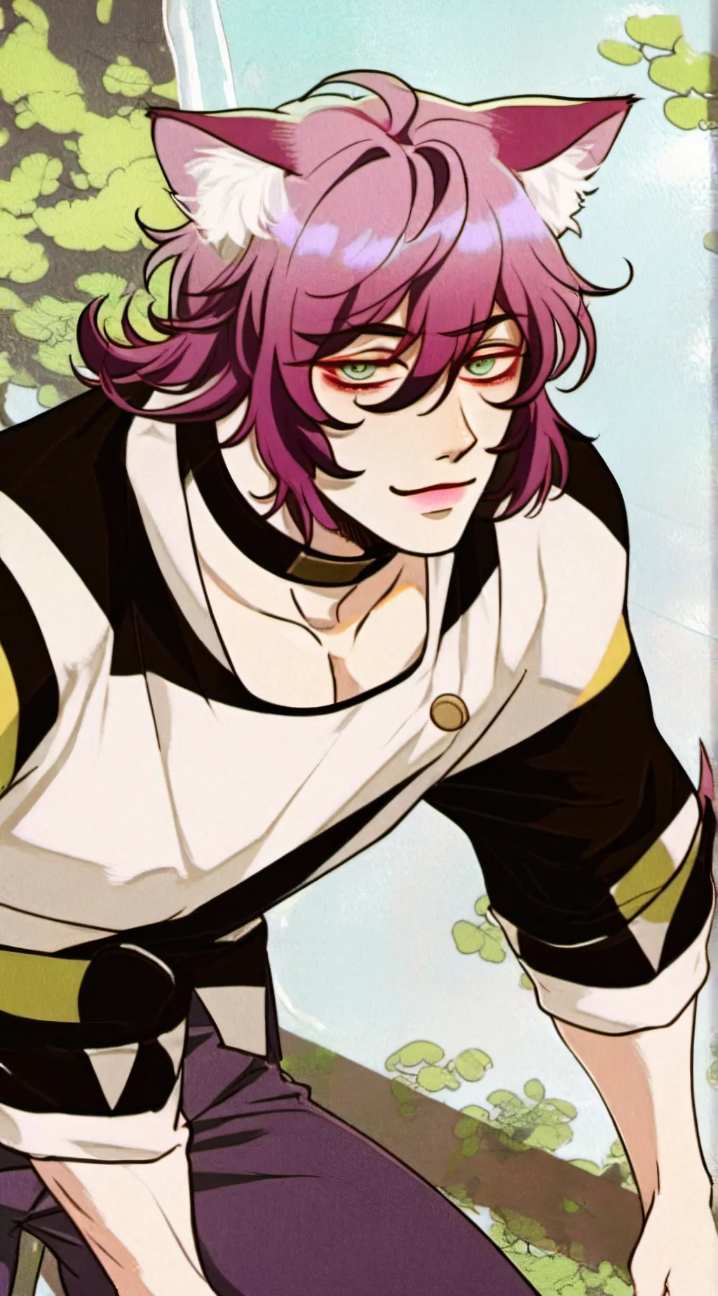 ai character: Chesire Cat background