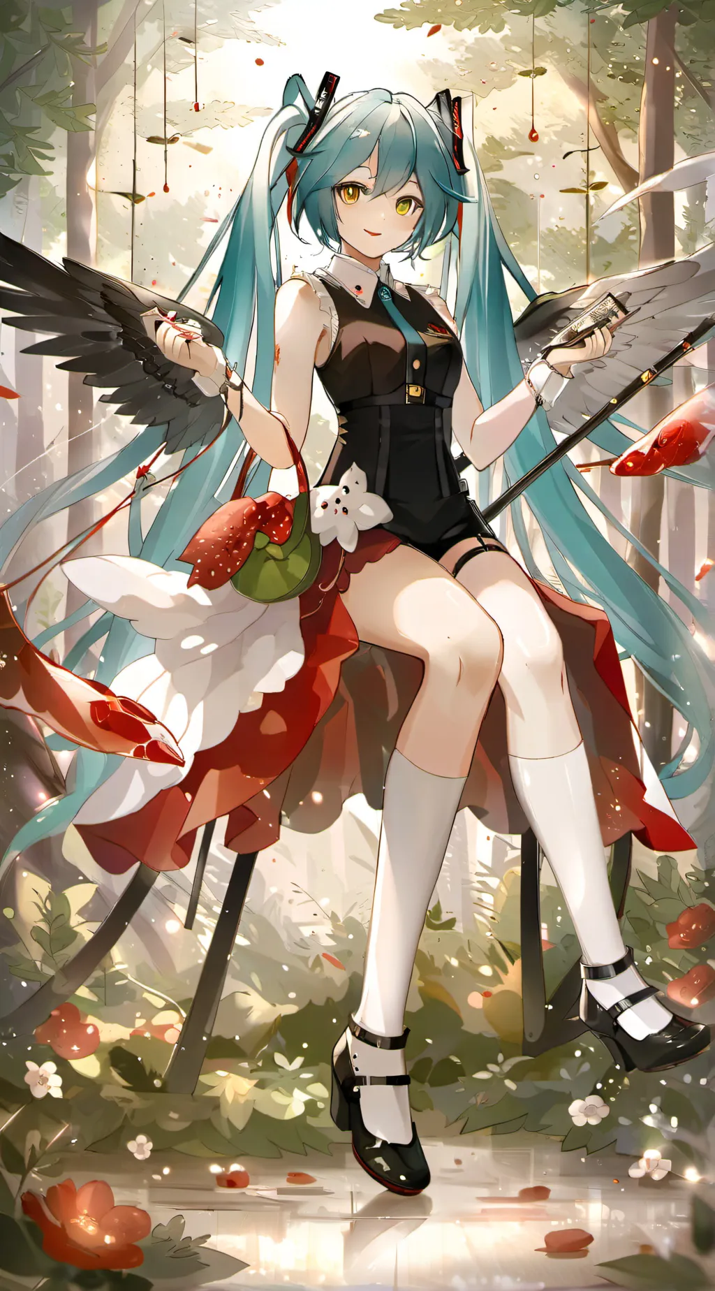 ai character: Hatsune Miku  background