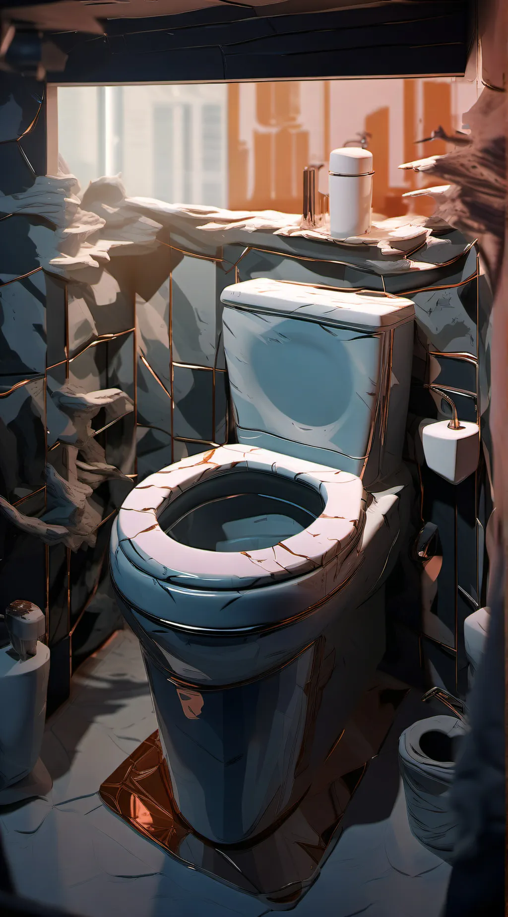 ai character: Skibid toilet all background