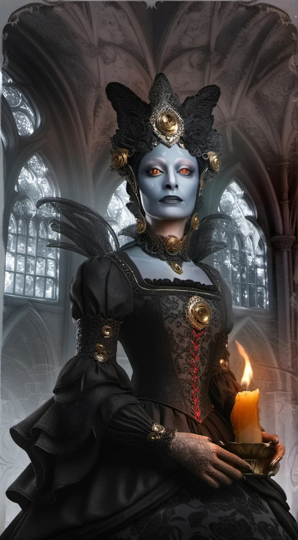 ai character: Gothic Lolita background