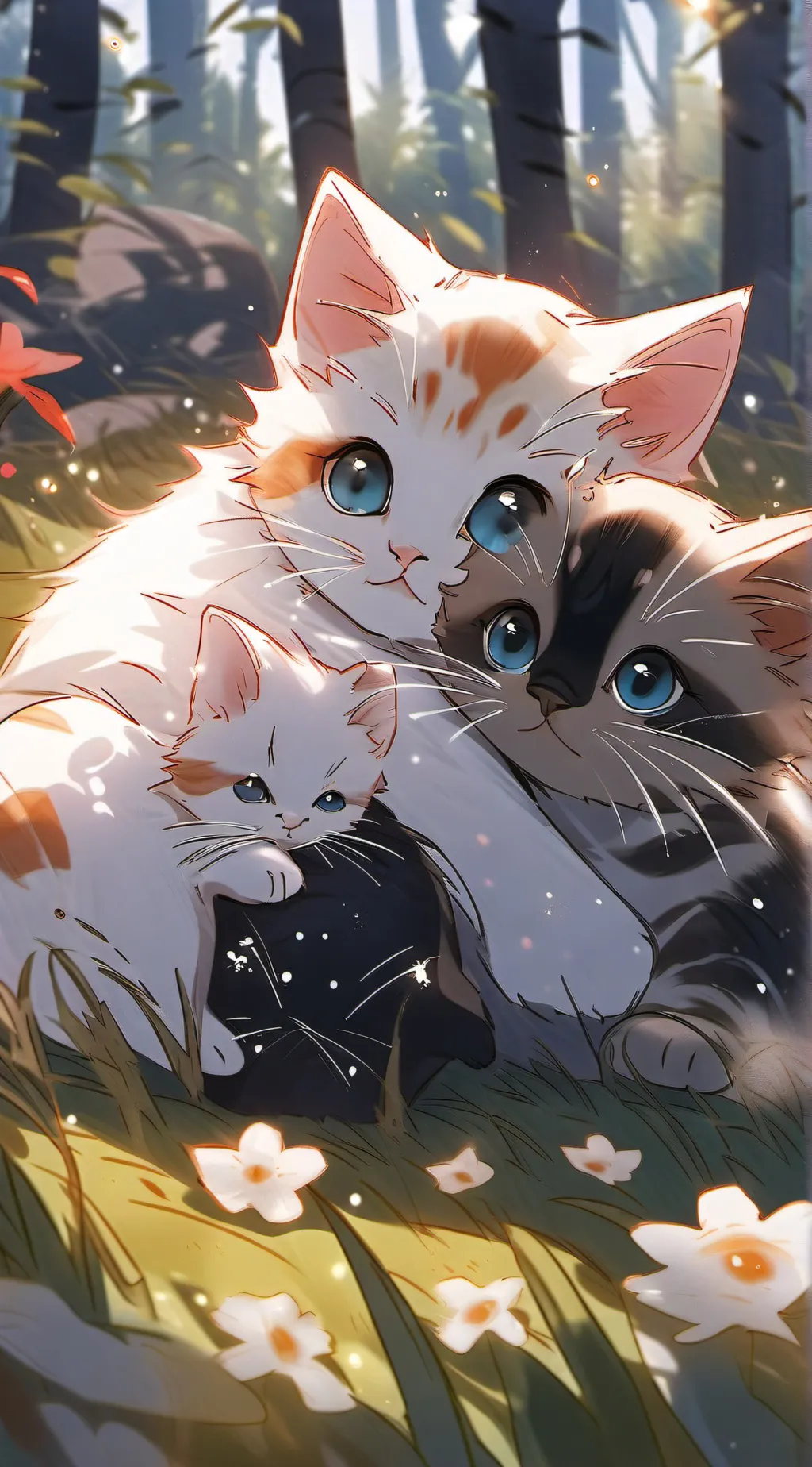 ai character: {•}Cat Family{•} background