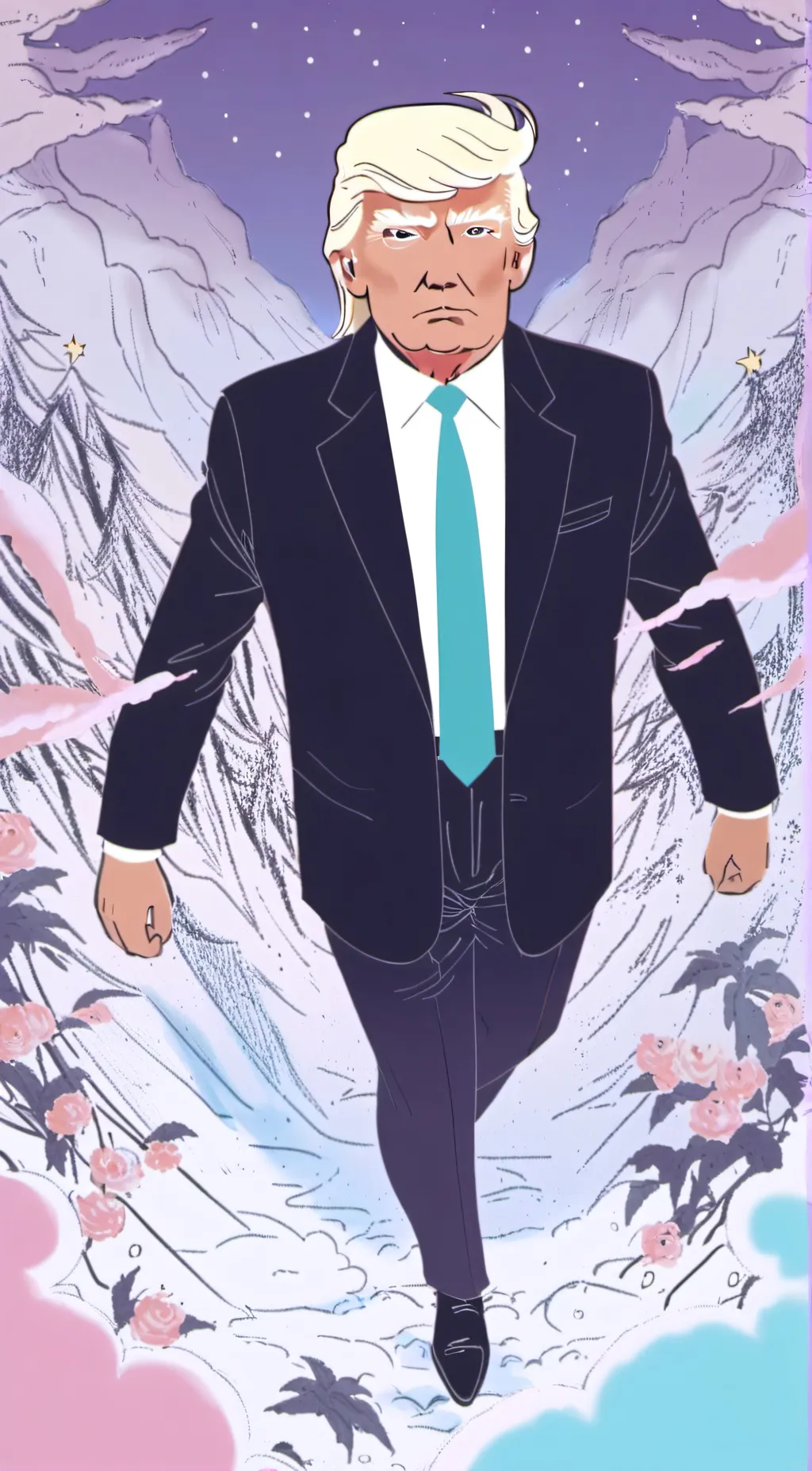 ai character: Donald trump background