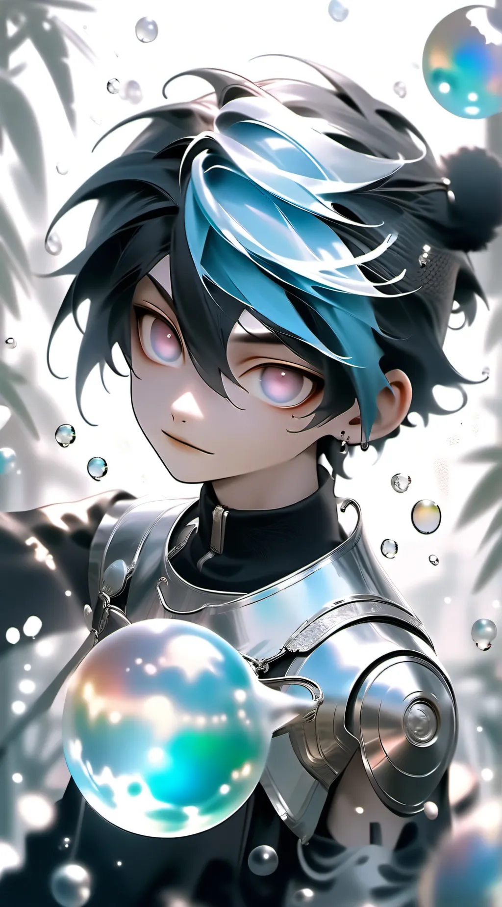 ai character: blue background