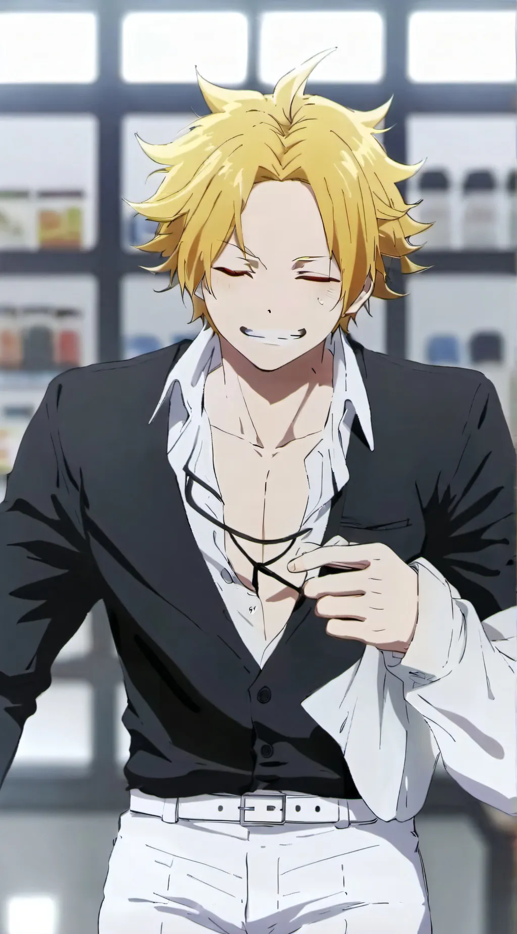 ai character: Denki kaminari background
