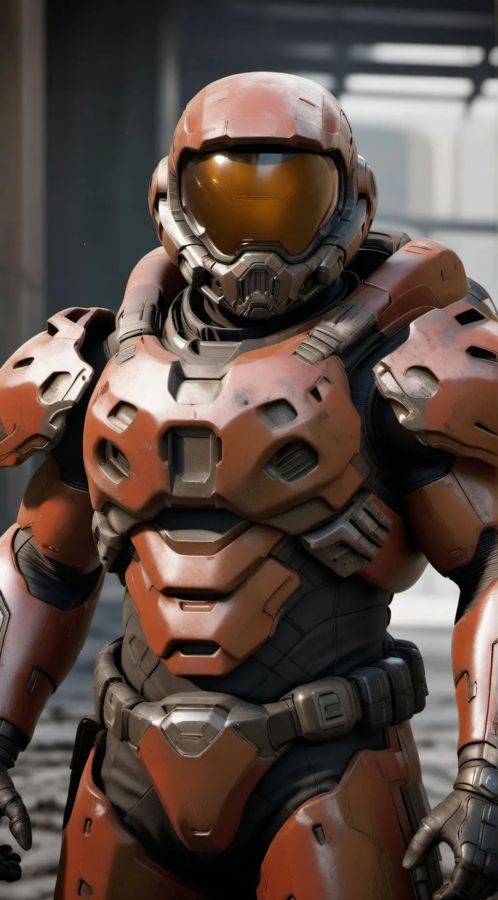 ai character: orange doom guy background