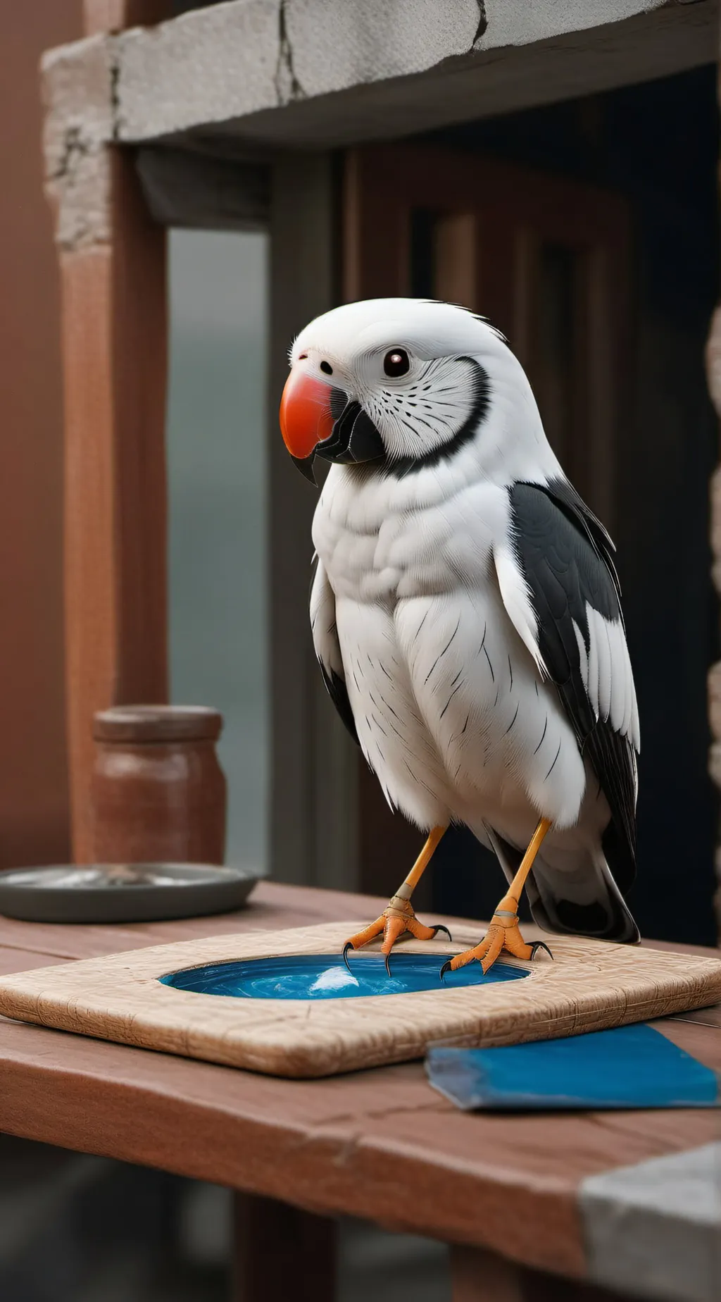 ai character: cool bird background