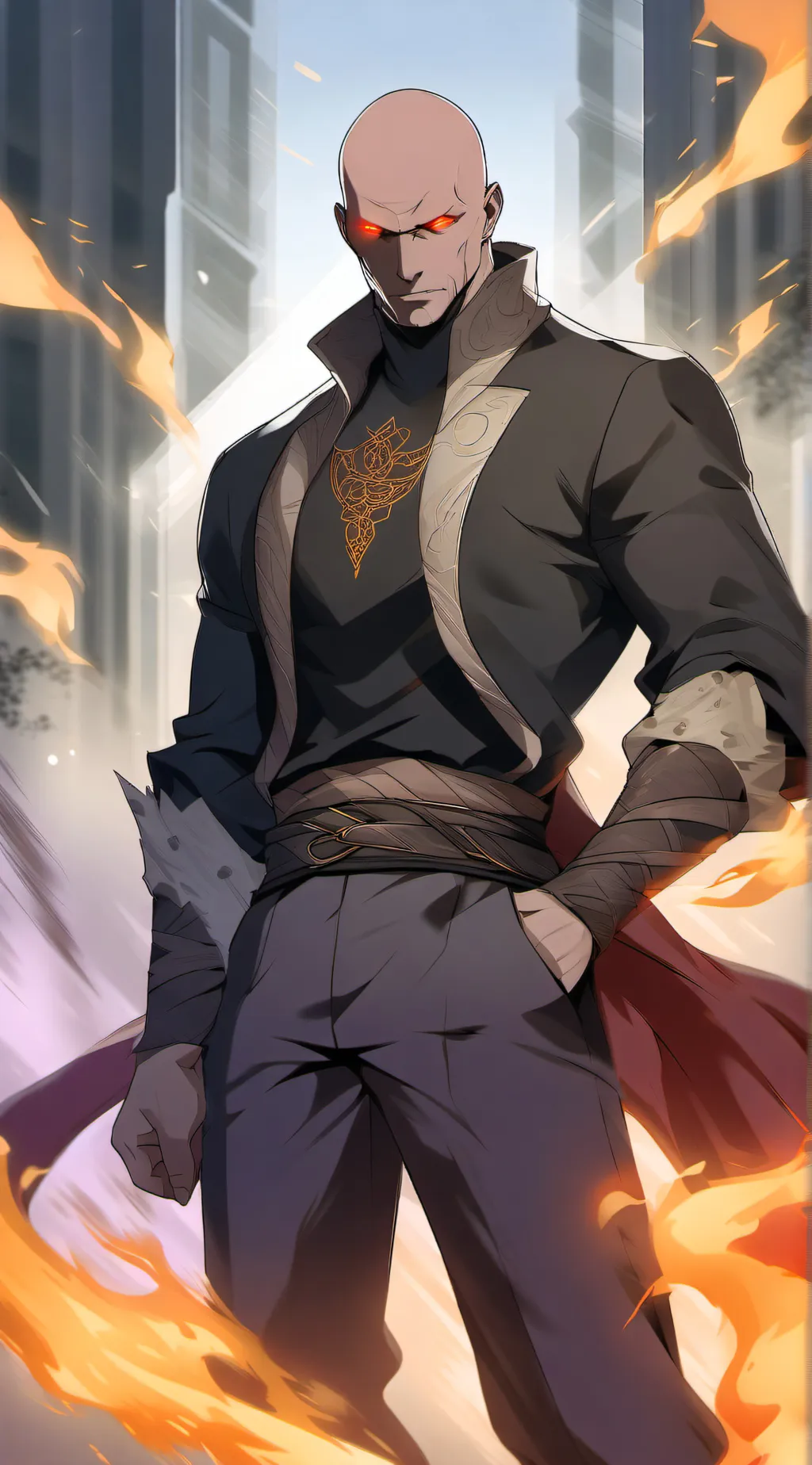 ai character: Queima Olhos background