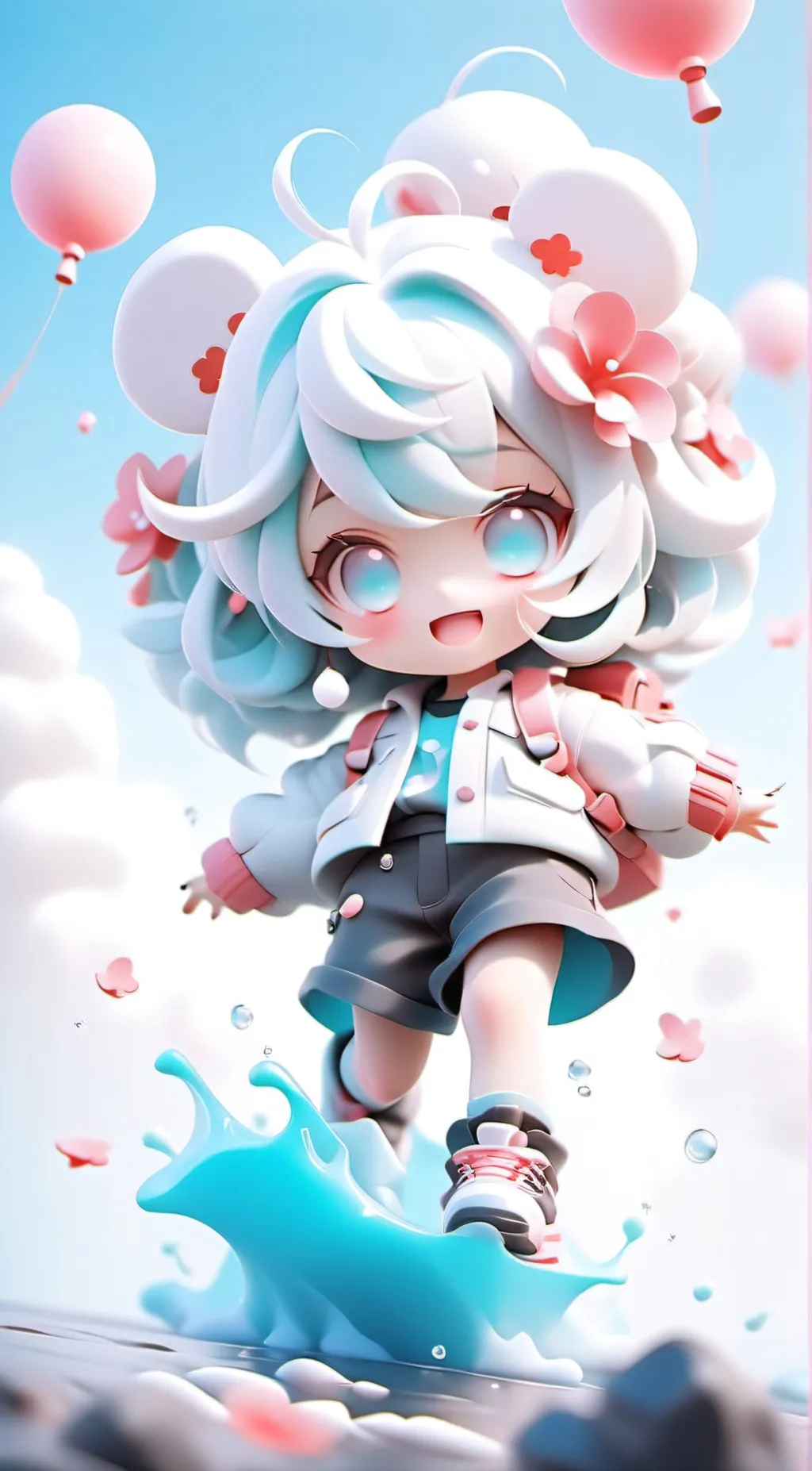 ai character: Ocean background