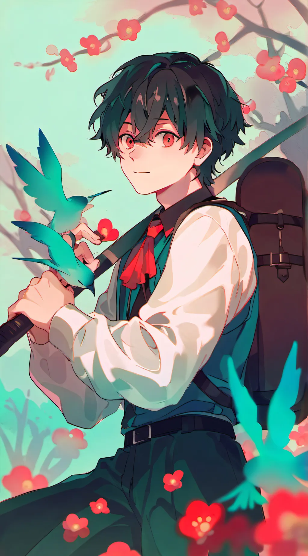 ai character: Izuku midoriya background