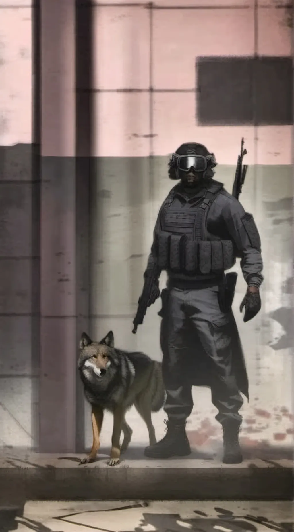 ai character: Coyote  background