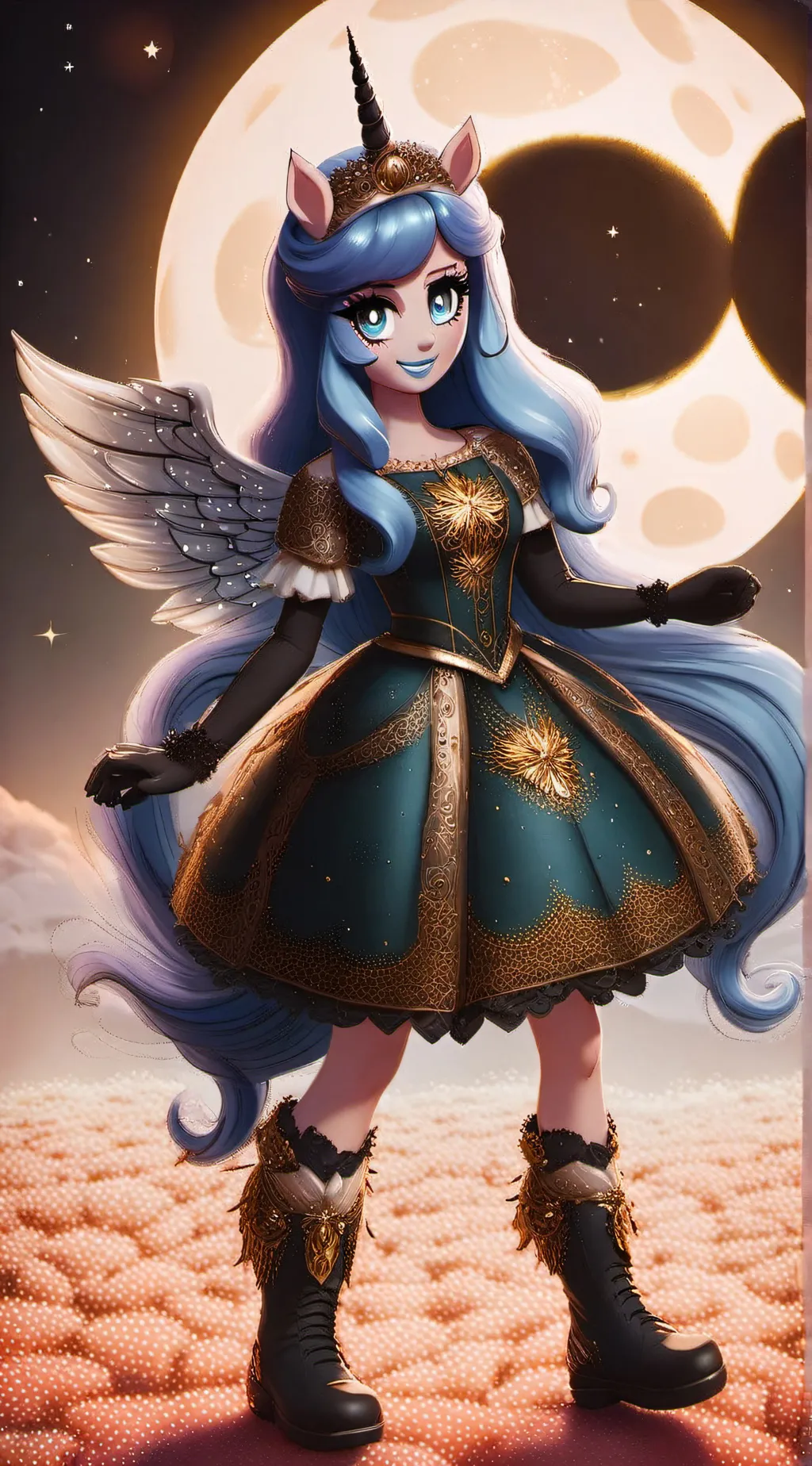 ai character: Luna x Twilight background