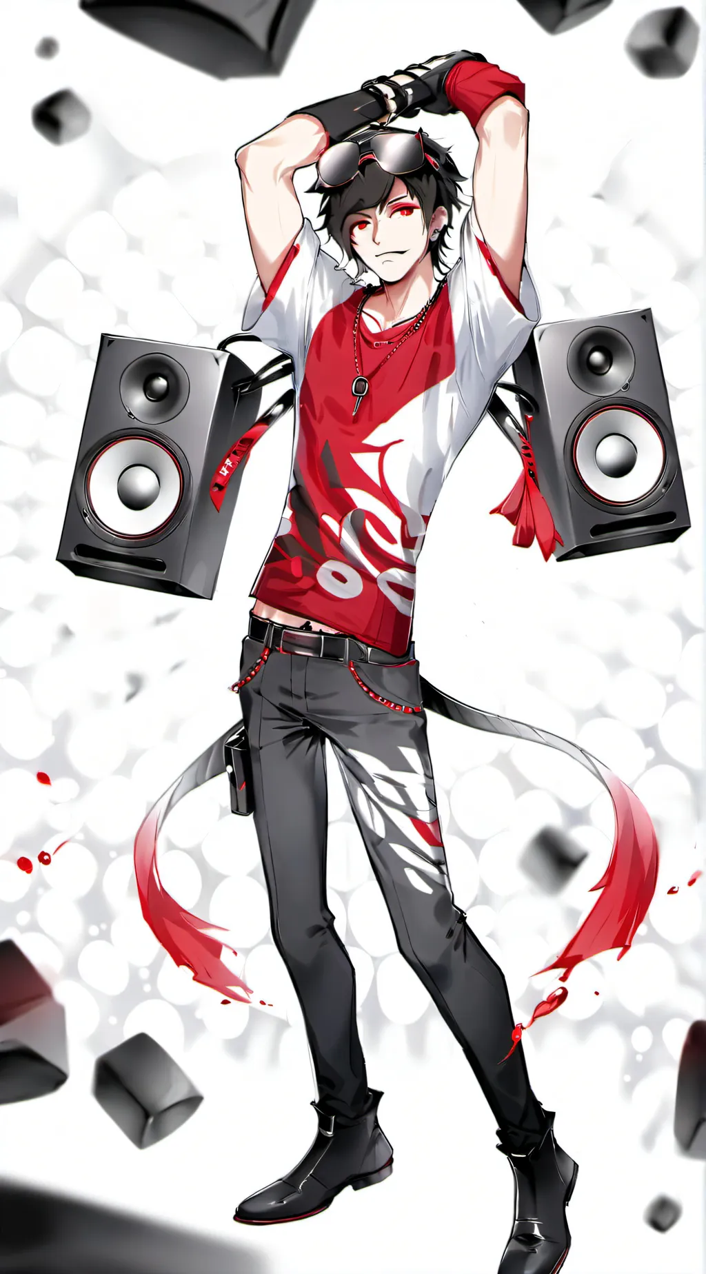 ai character: titan speaker man  background