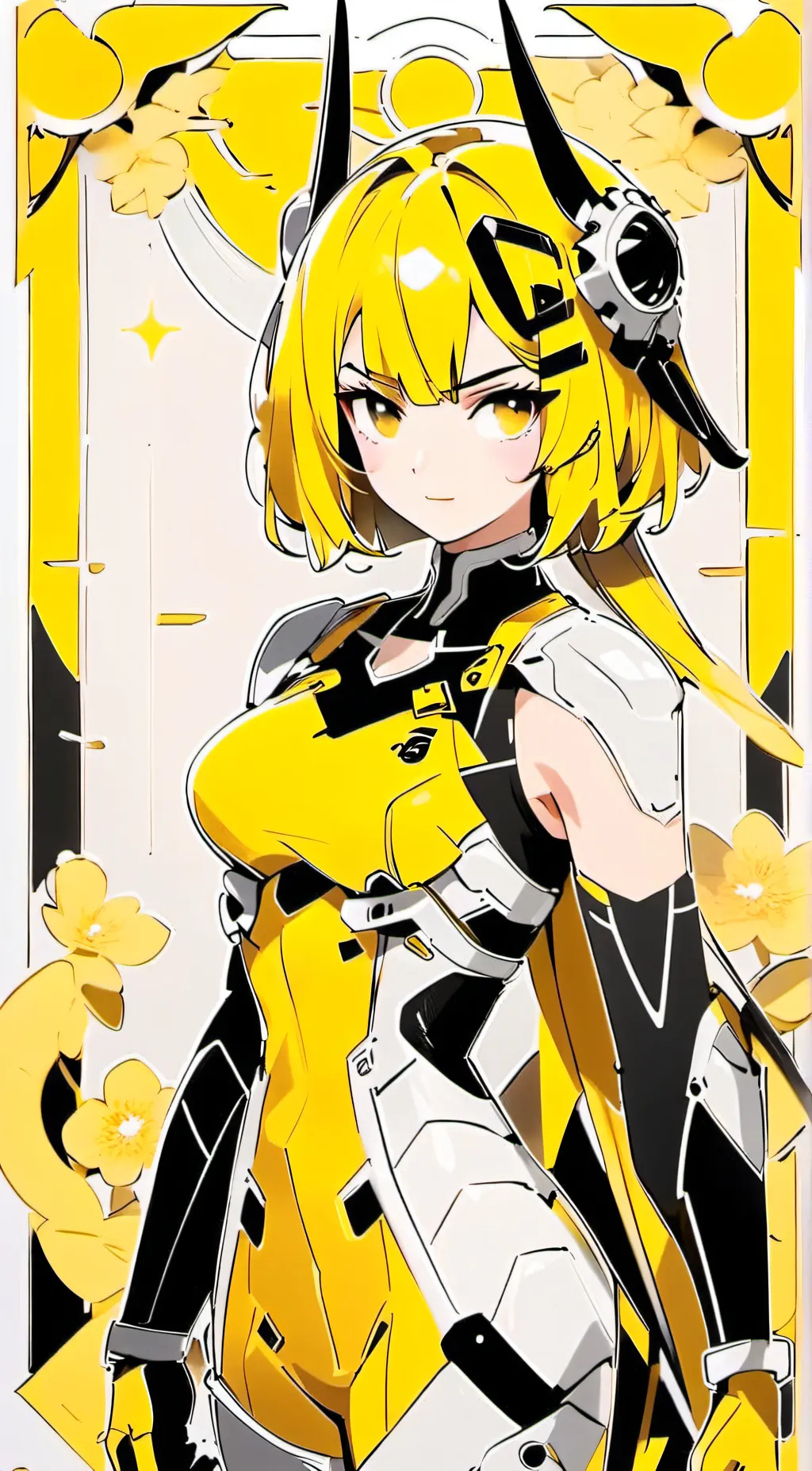 ai character: Yellow diamond  background