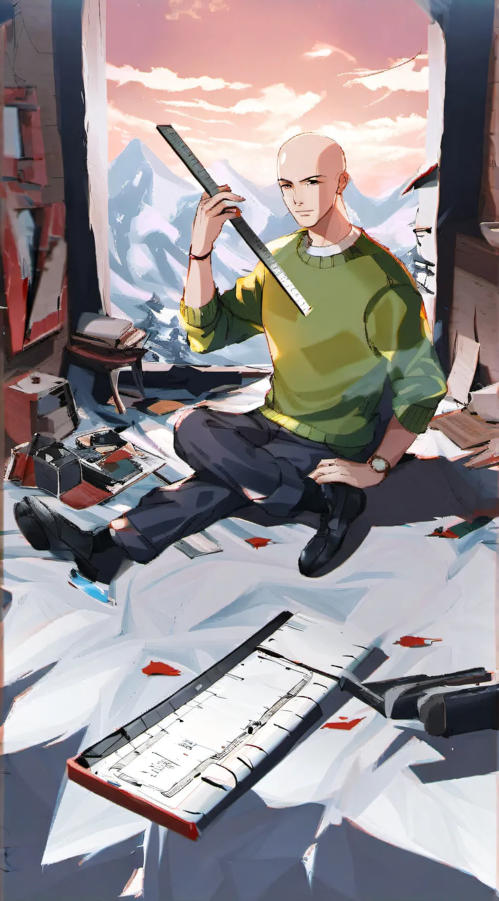 ai character: Baldi background