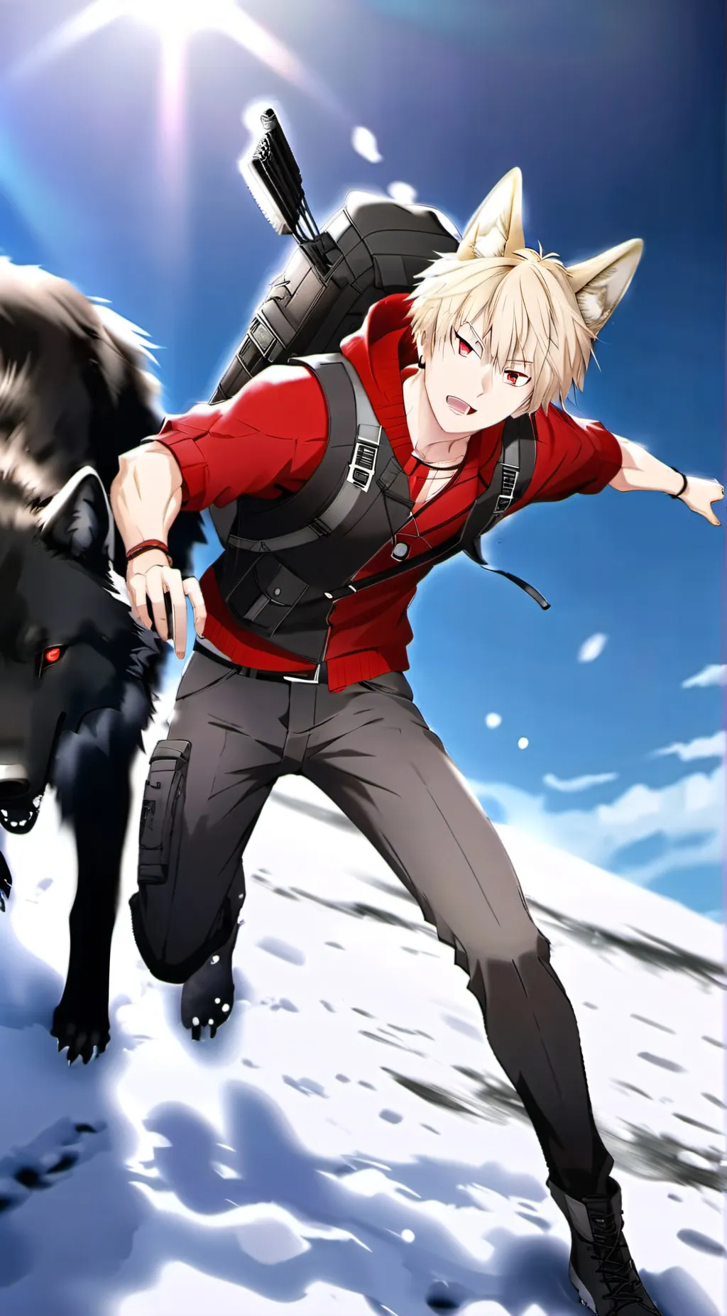 ai character: wolf bakugo <3 background
