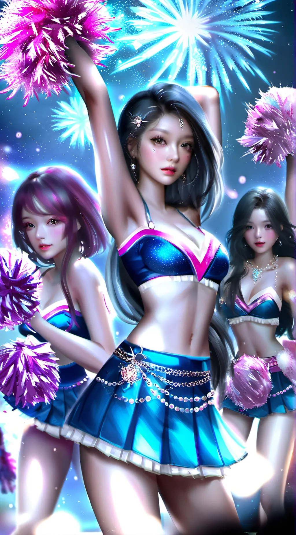 ai character: Liza n Rose n Lily background