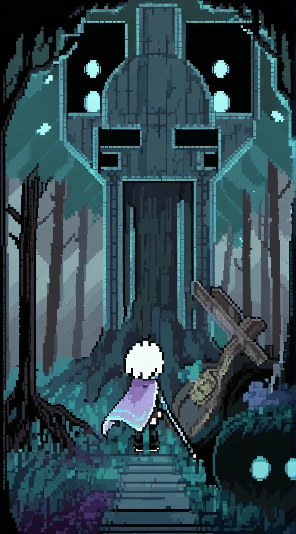 ai character: undertale purple background