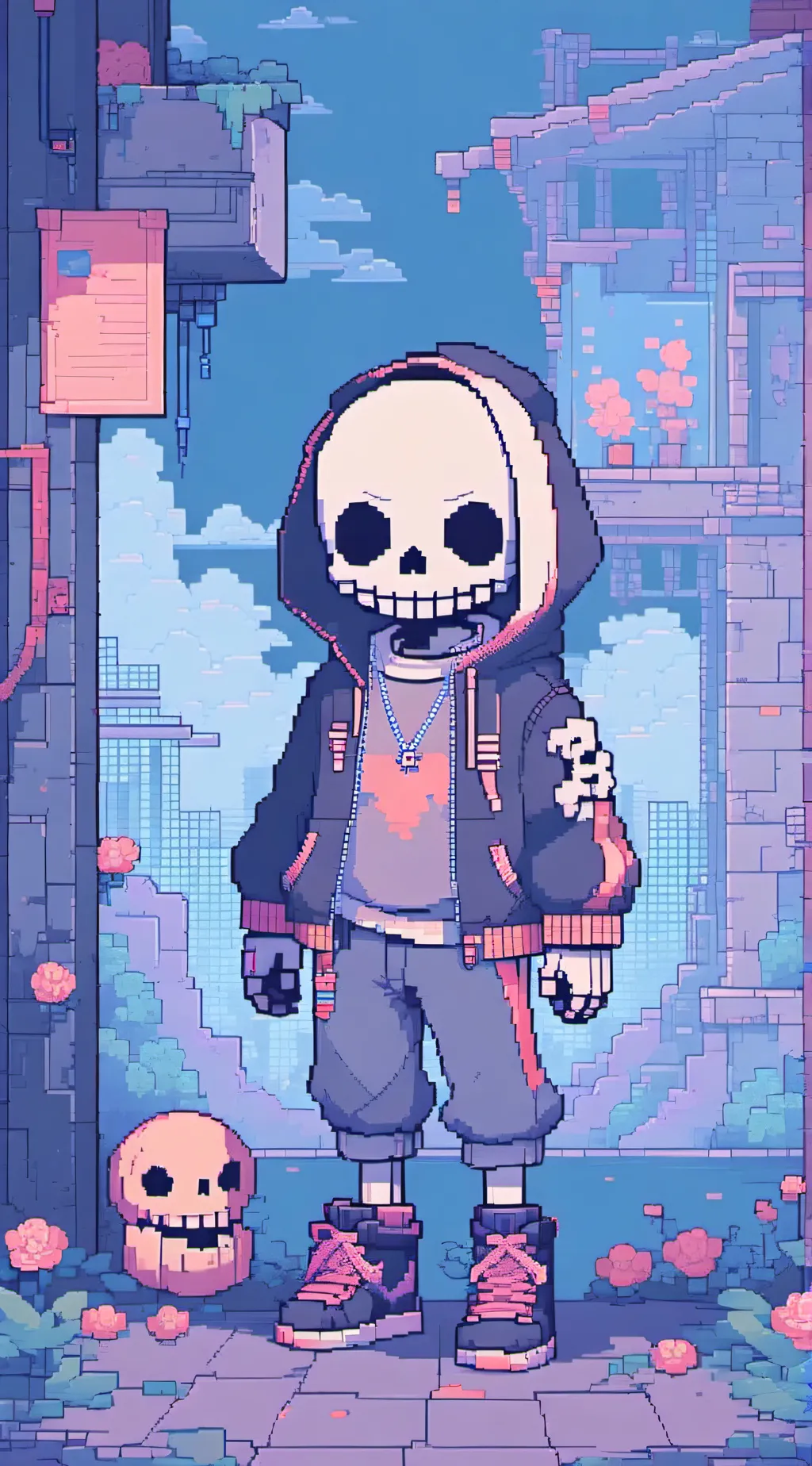 ai character: sans the skeleton background