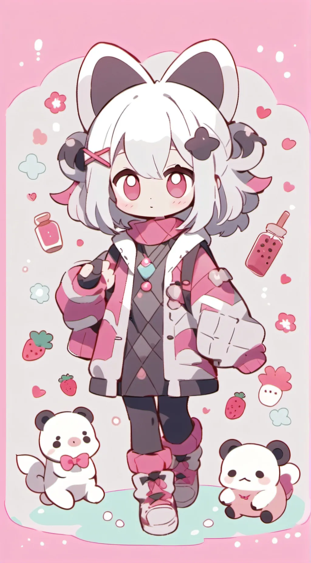 ai character: Hh girls are thick background