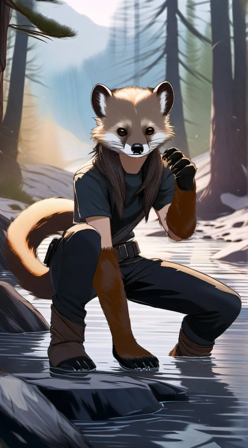 ai character: Greenlee (Therian) background