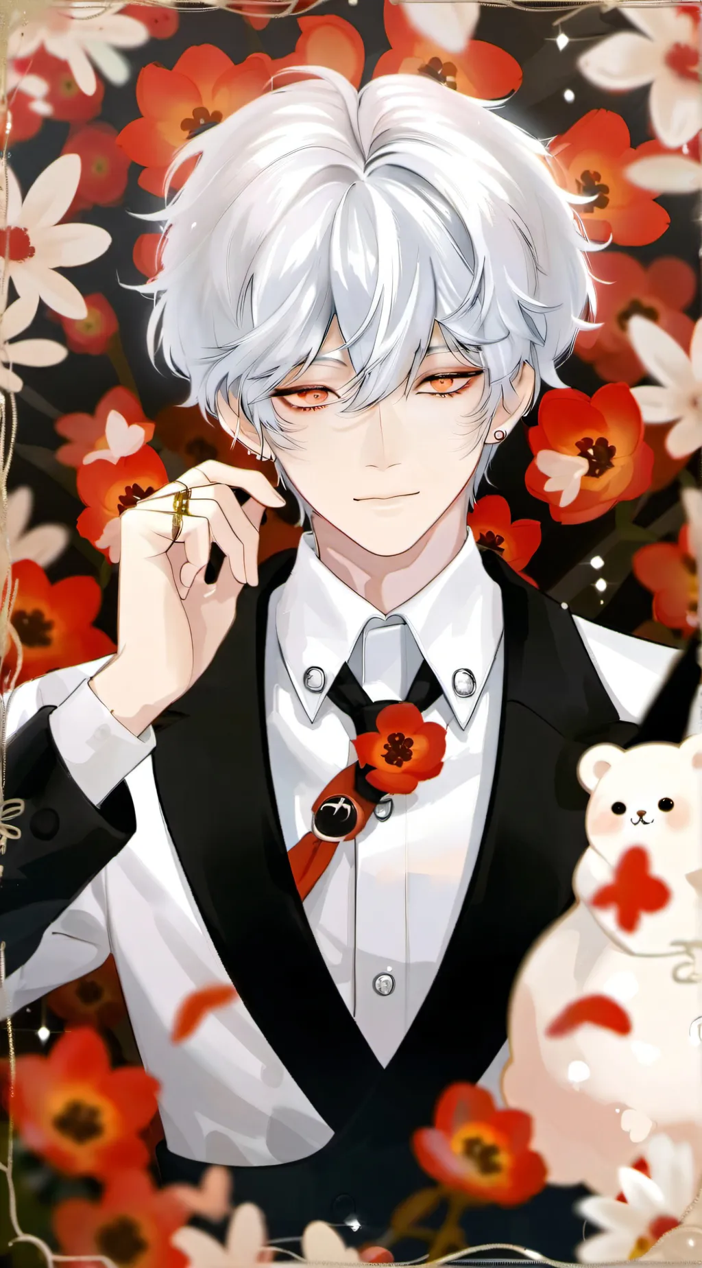 ai character: ❤️B-L-A-K-E🤍🖤 background