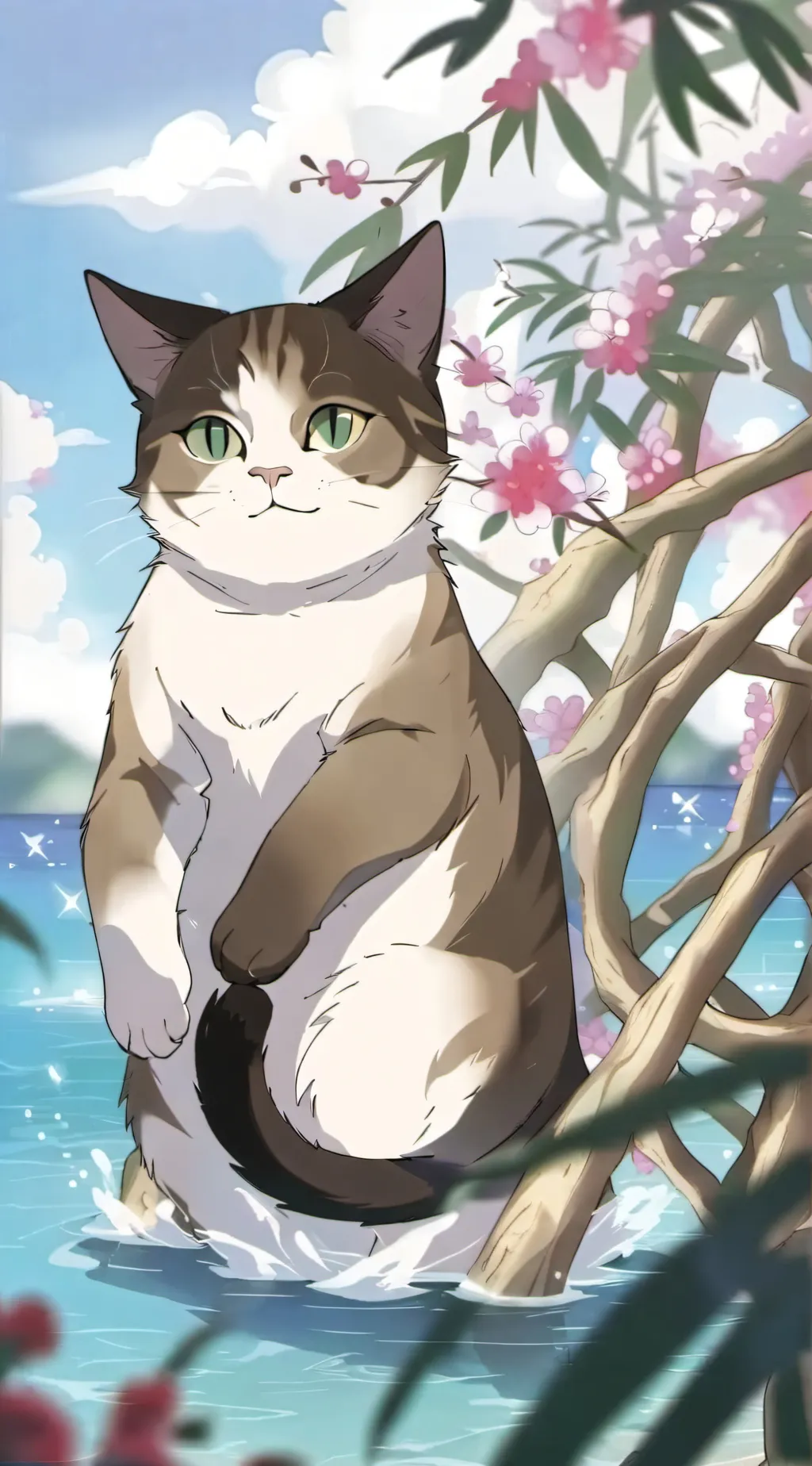 ai character: Night sky background