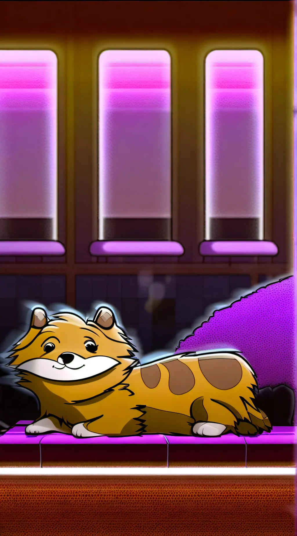 ai character: Cat Map background