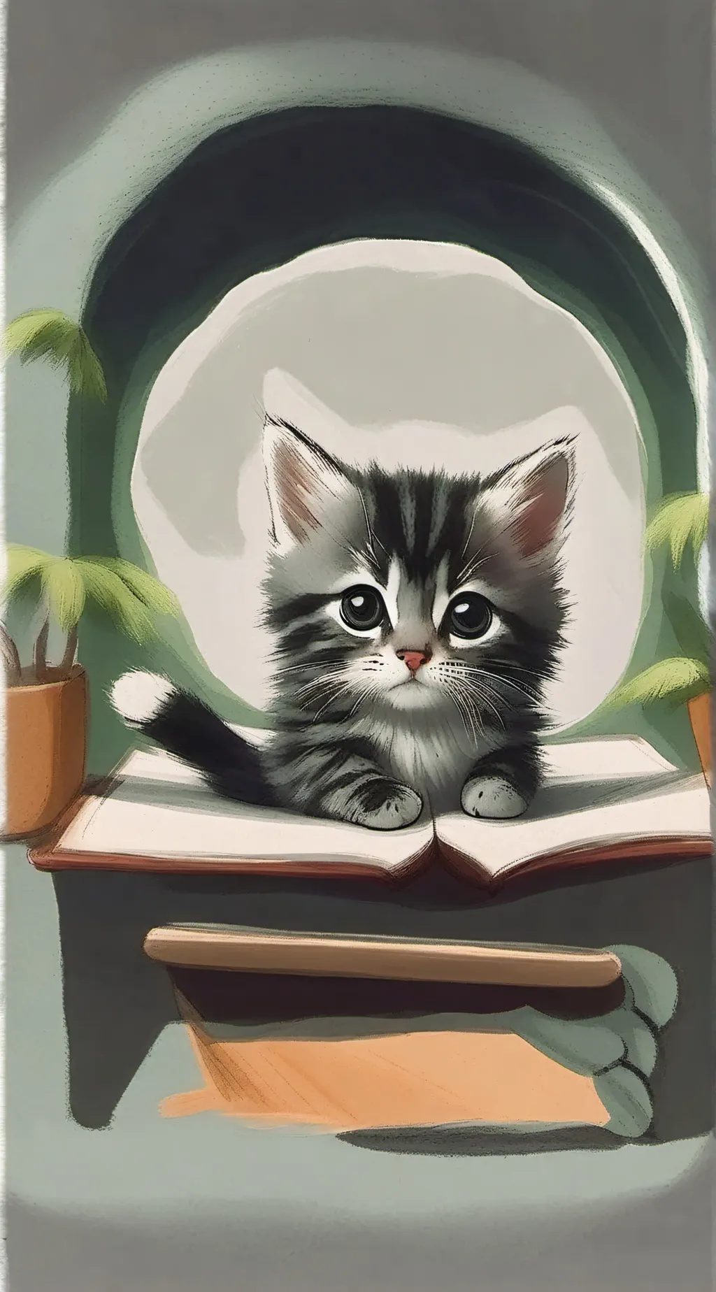 ai character: Cutie cat background