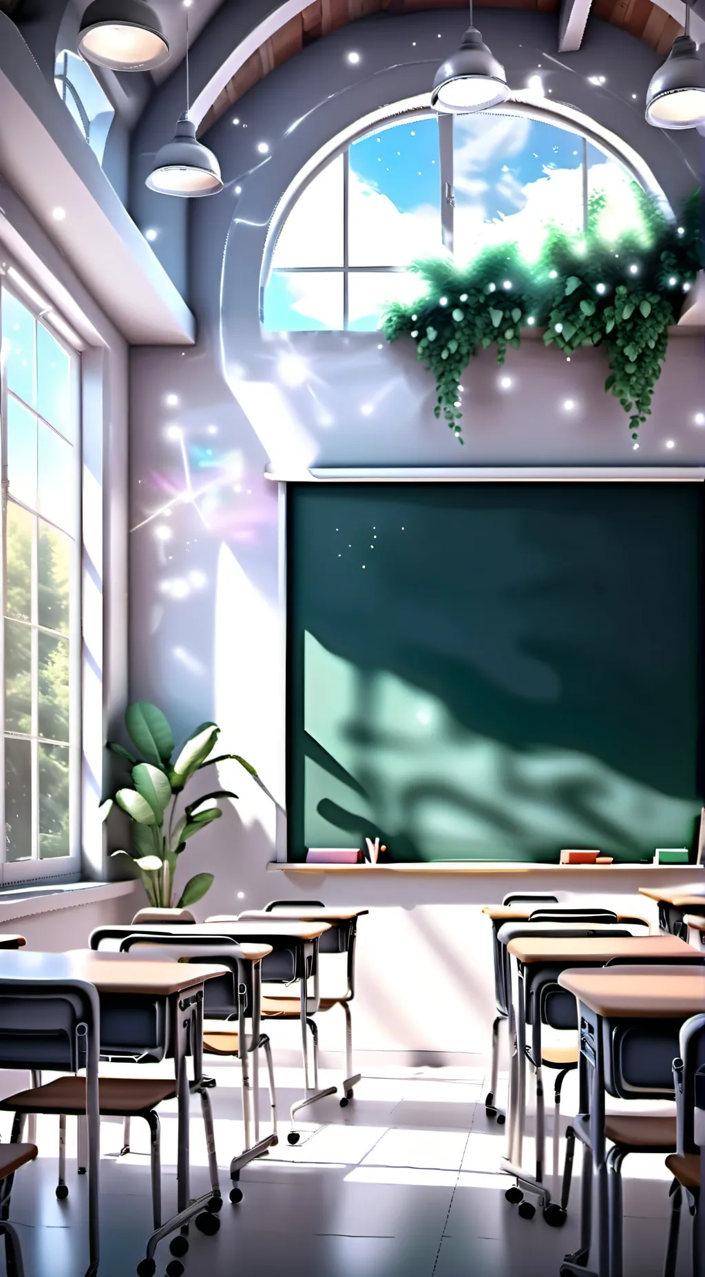 ai character: classroom  background