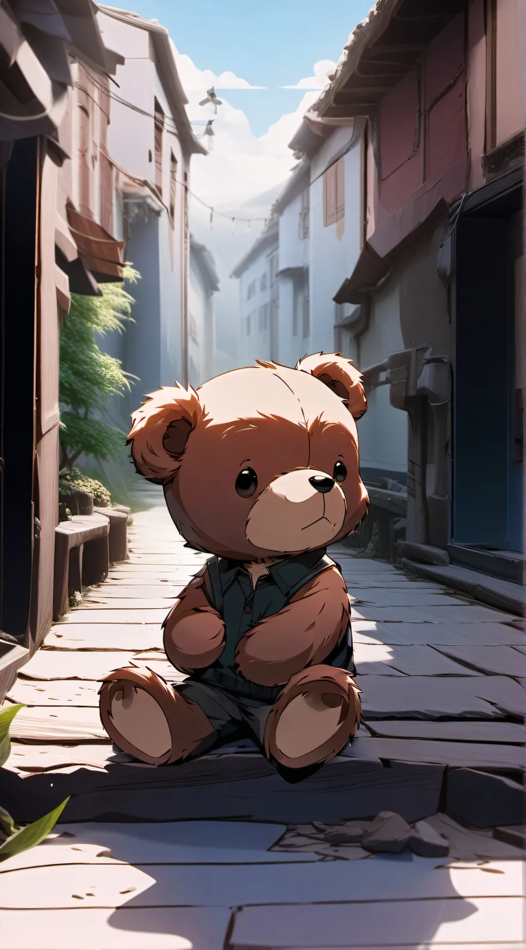 ai character: Brownie bear background