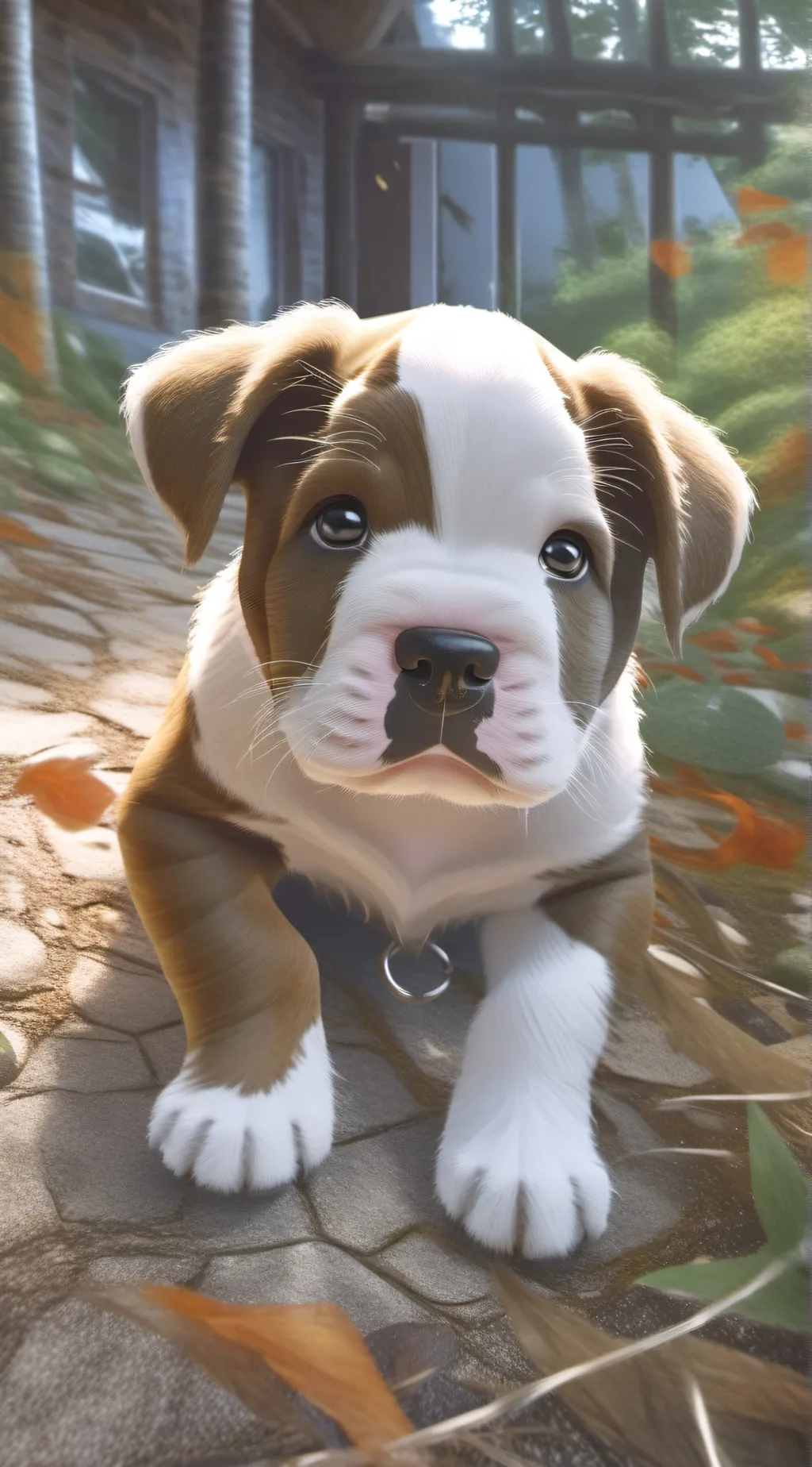 ai character: Cute bull dog background