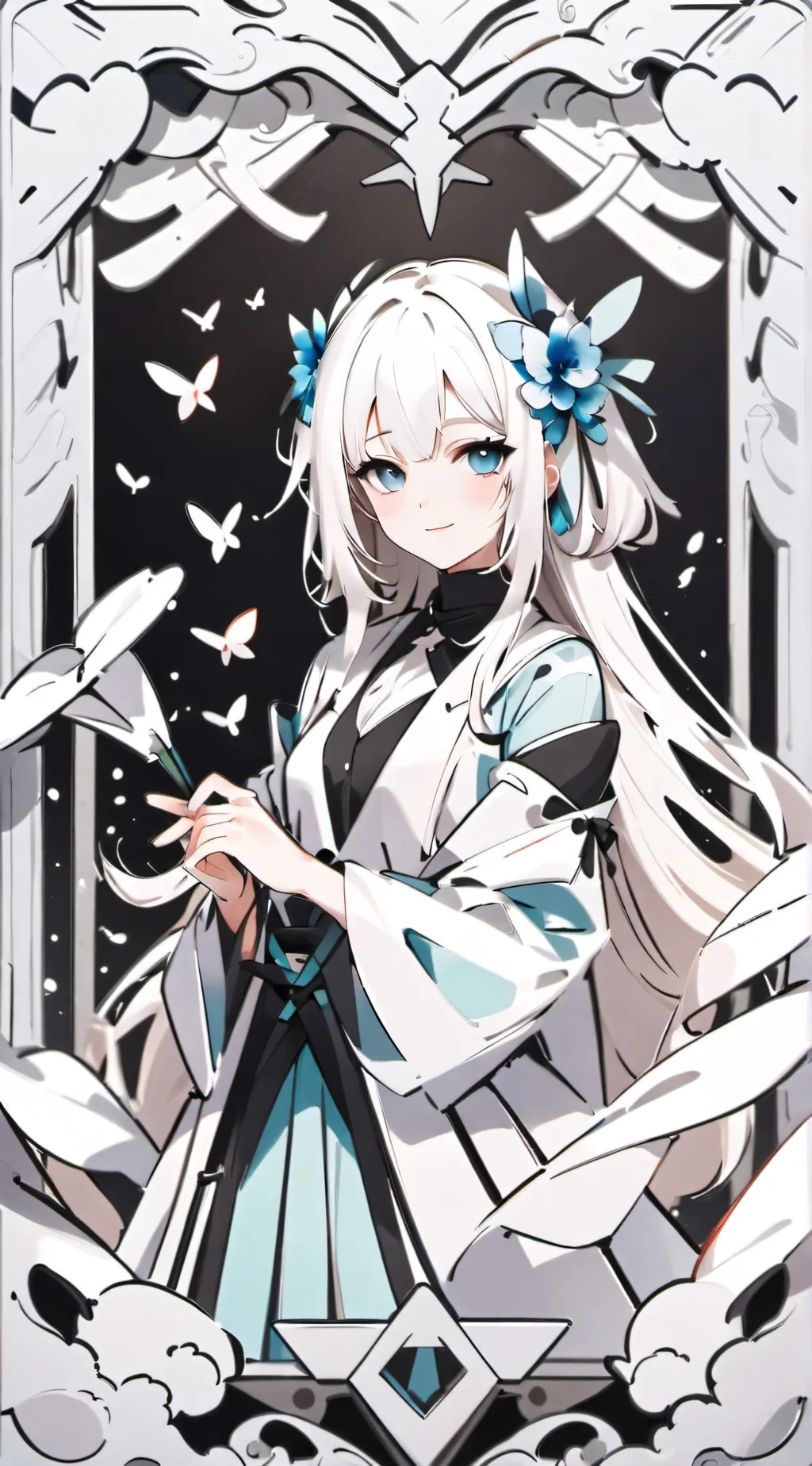 ai character: Flow background