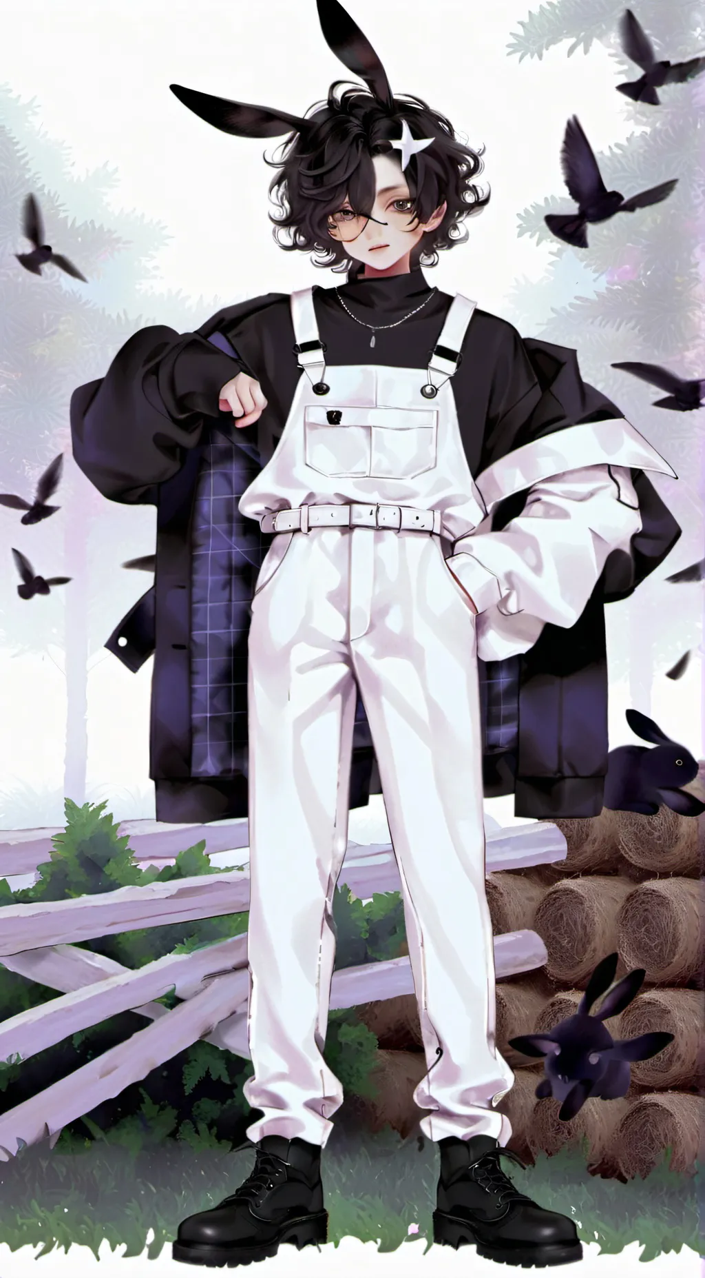 ai character: 🔷Oswald 🐇 background