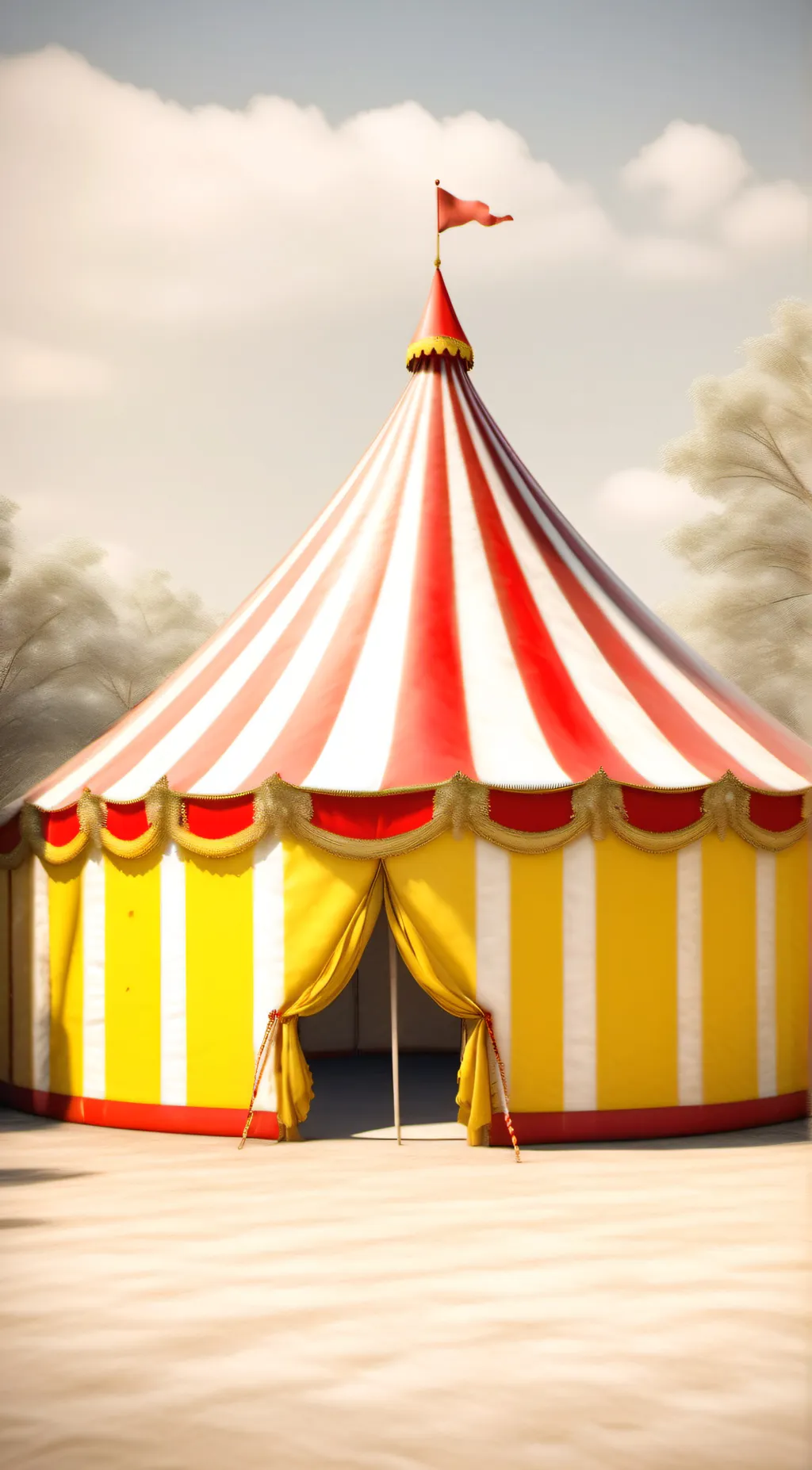 ai character: digital circus background