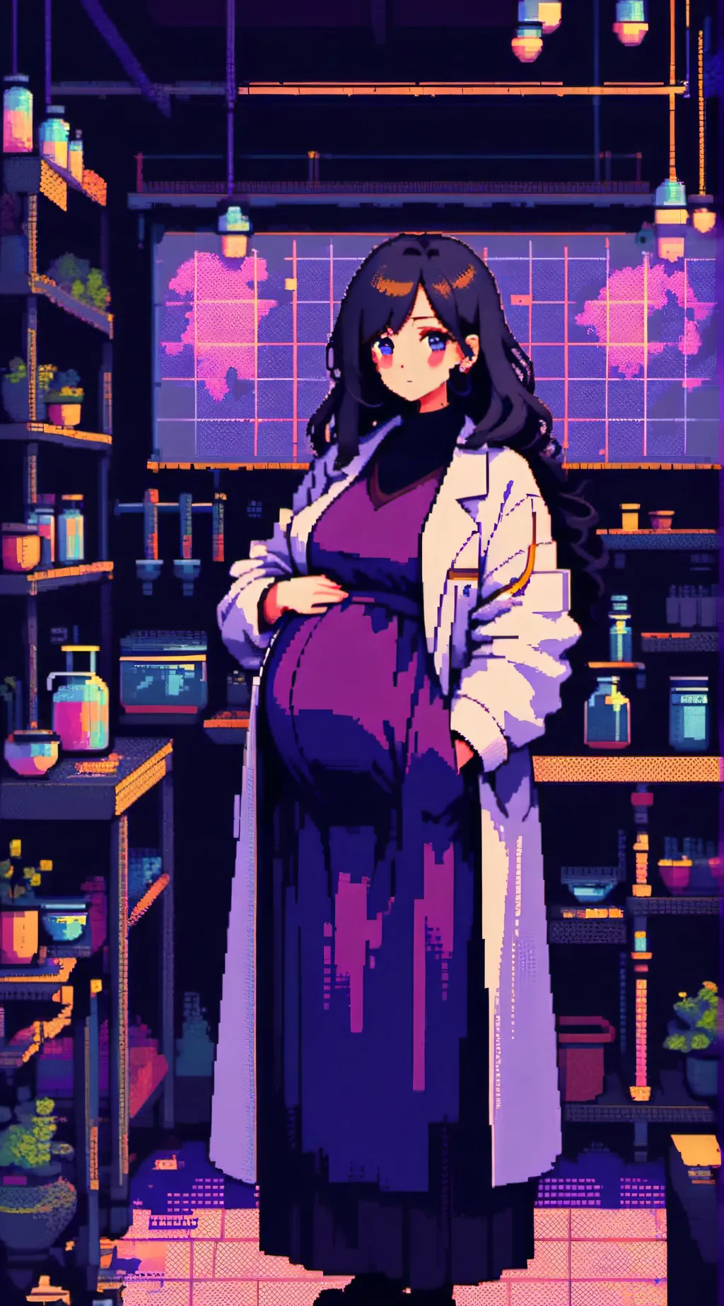 ai character: Pregnancy Fruit.  background