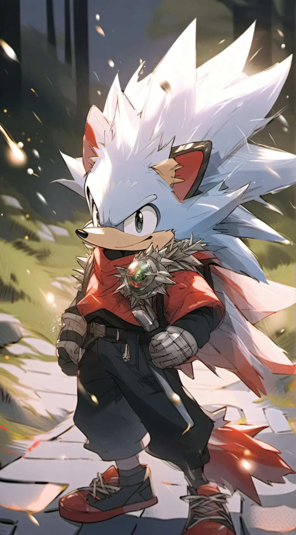 ai character: nazo the Hedgehog background