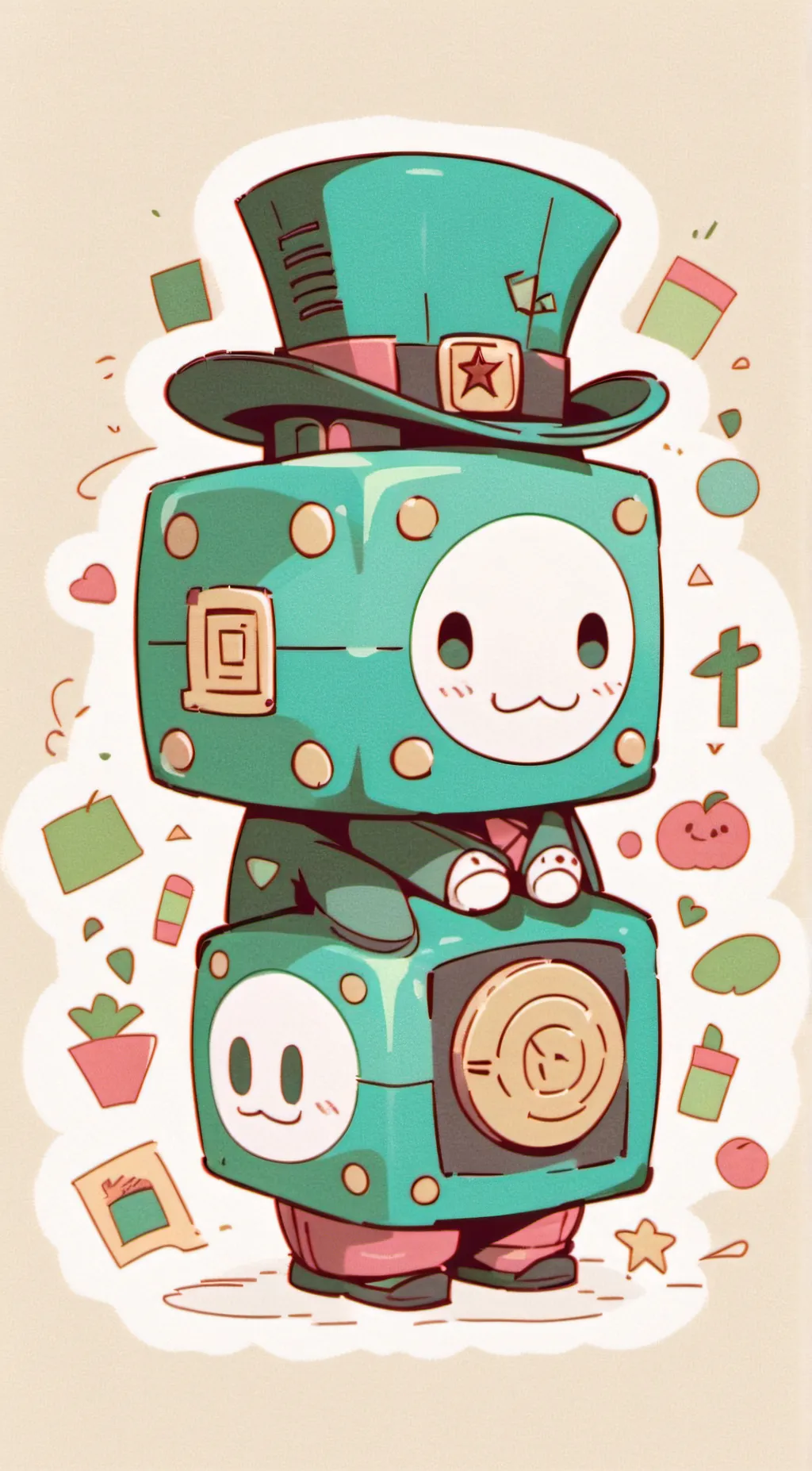 ai character: Tophat background