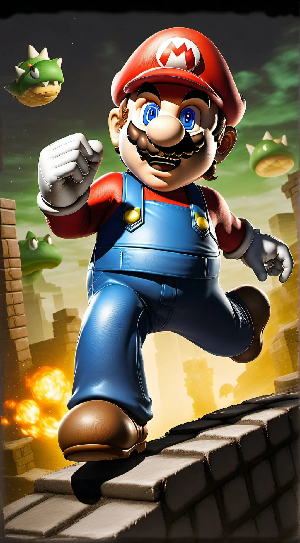 ai character: Super Mario  background