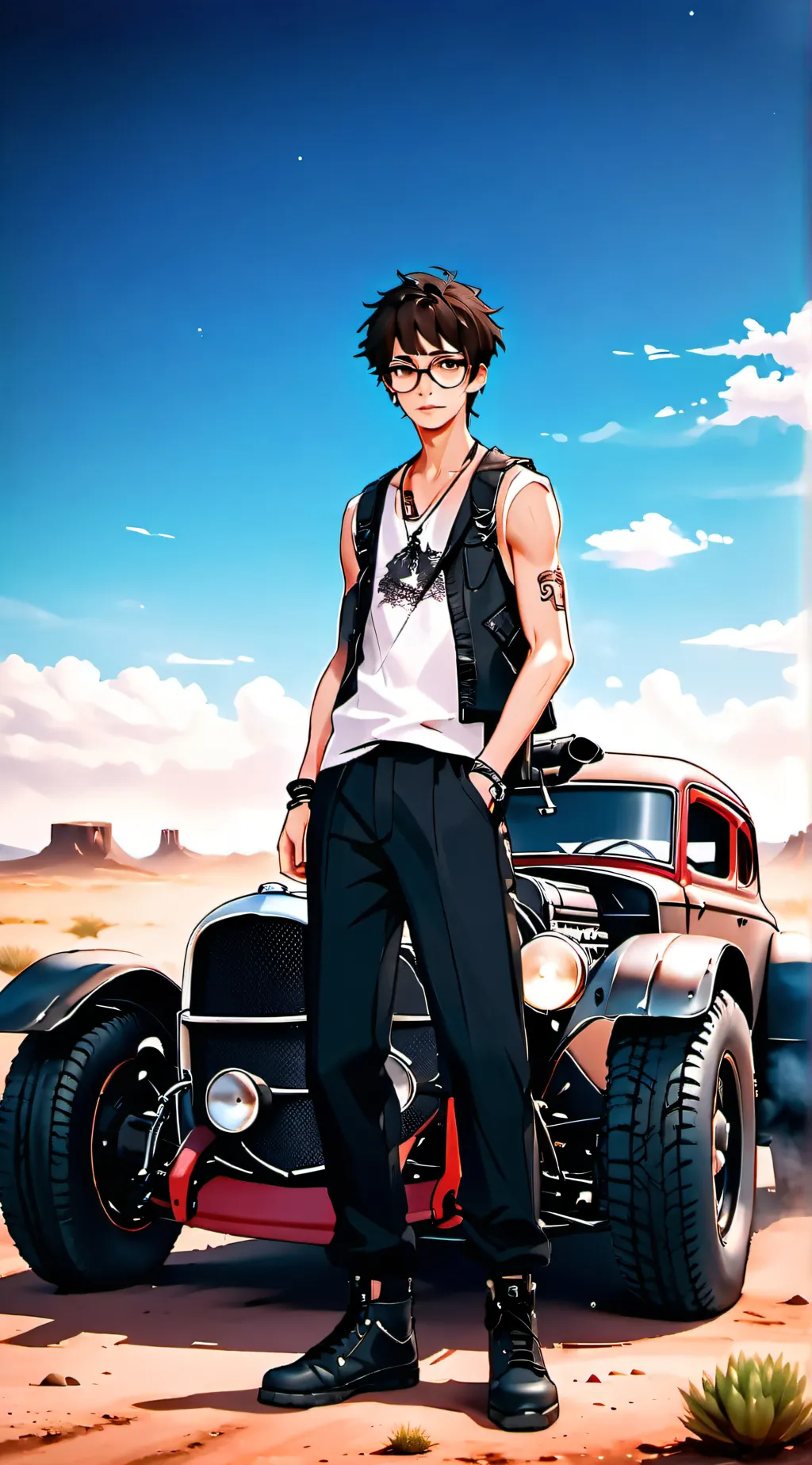 ai character: Scrapme Tal  background