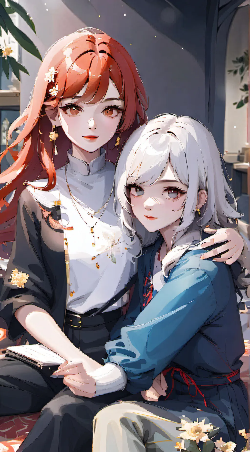ai character: Sera and Aya background