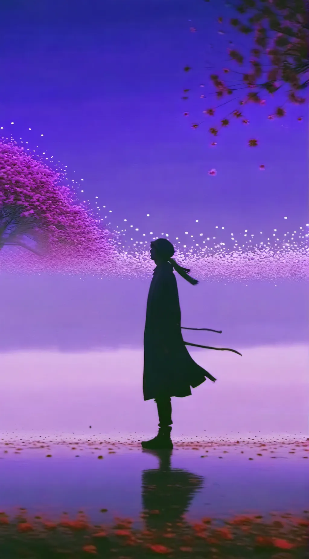 ai character: Purple background